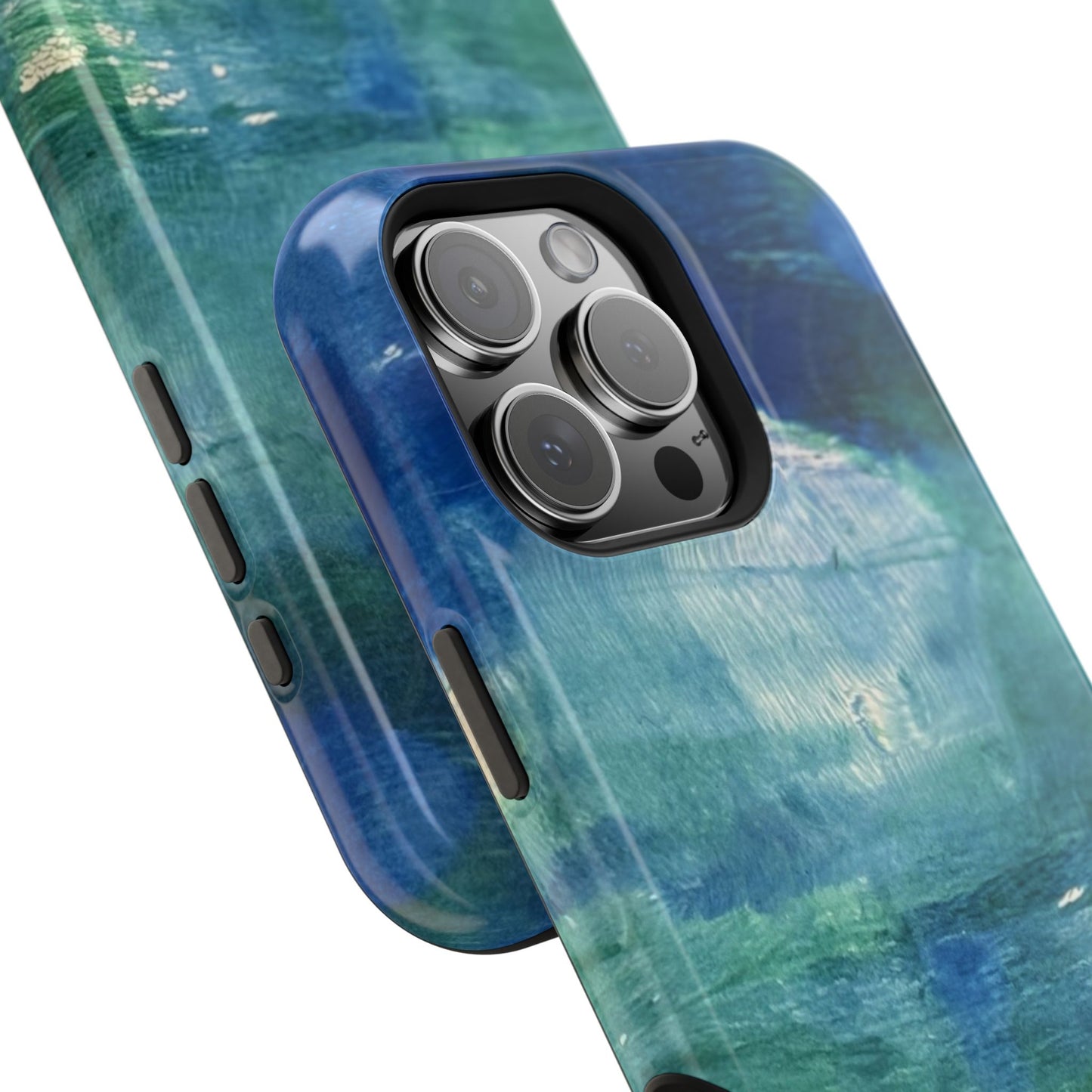 Where the Water Sleeps Magnetic Impact-Resistant Phone Case — Abstract Ocean Blue Art Blues Teal Green