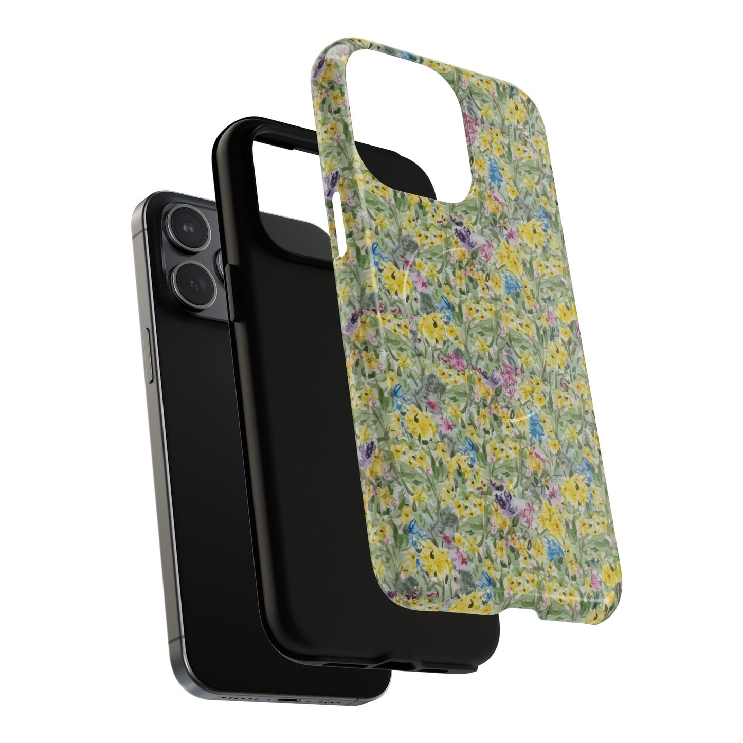 Wildflower Meadow Tough Magnetic Phone Case Watercolor Floral Botanical Case