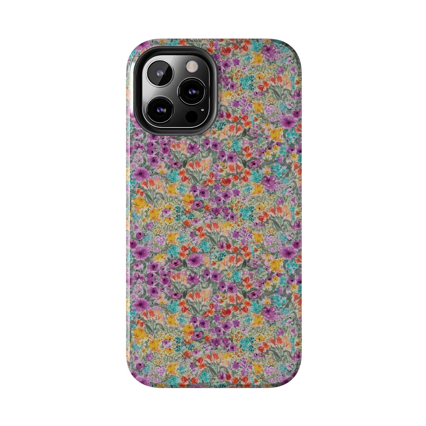 Wildflower Harmony  Watercolor Wildflower Phone Case – Colorful Floral Botanical Design Tough Phone Case