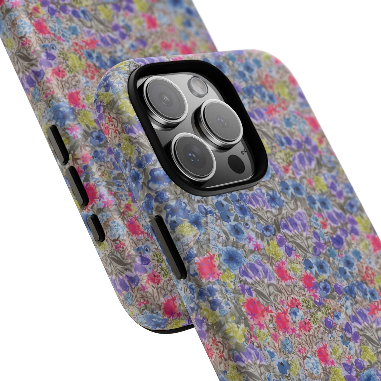Blue Wildflower Meadow Blooms Watercolor Blue & Violet Floral Tough Magnetic Phone Cases