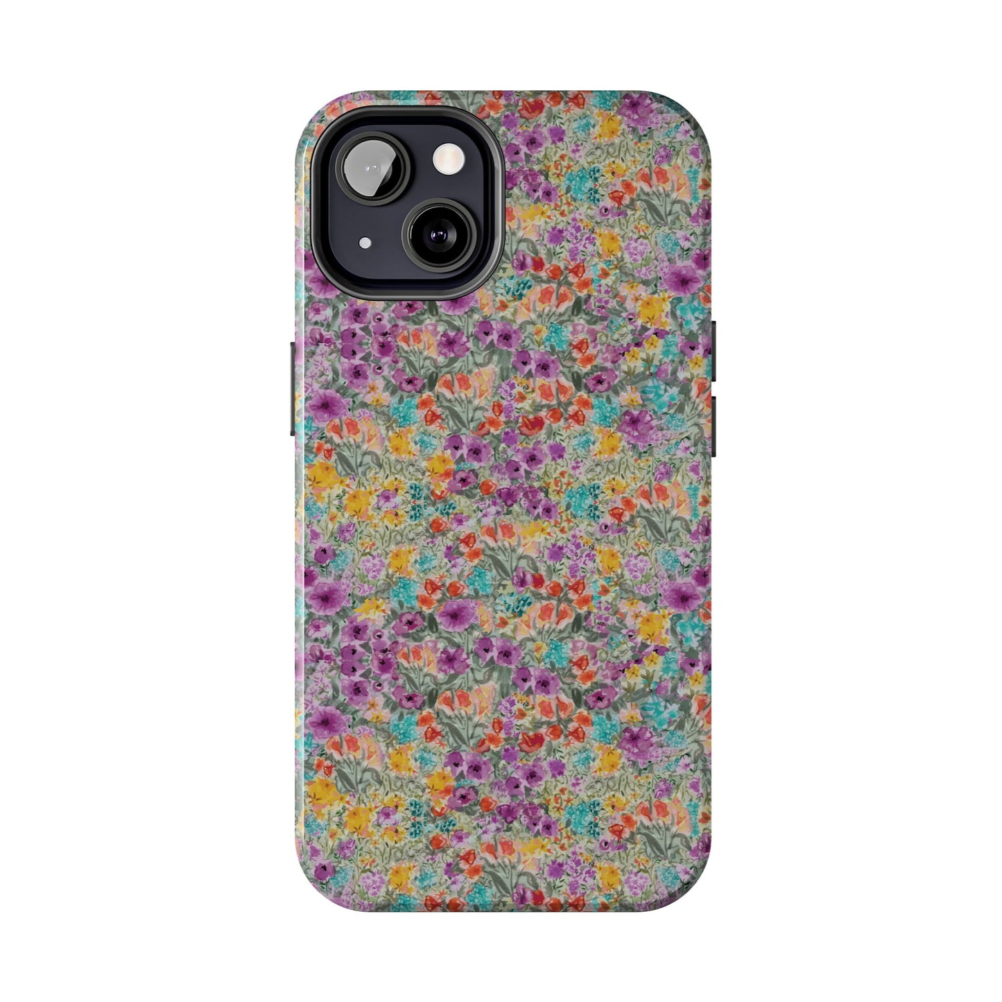 Wildflower Harmony  Watercolor Wildflower Phone Case – Colorful Floral Botanical Design Tough Phone Case