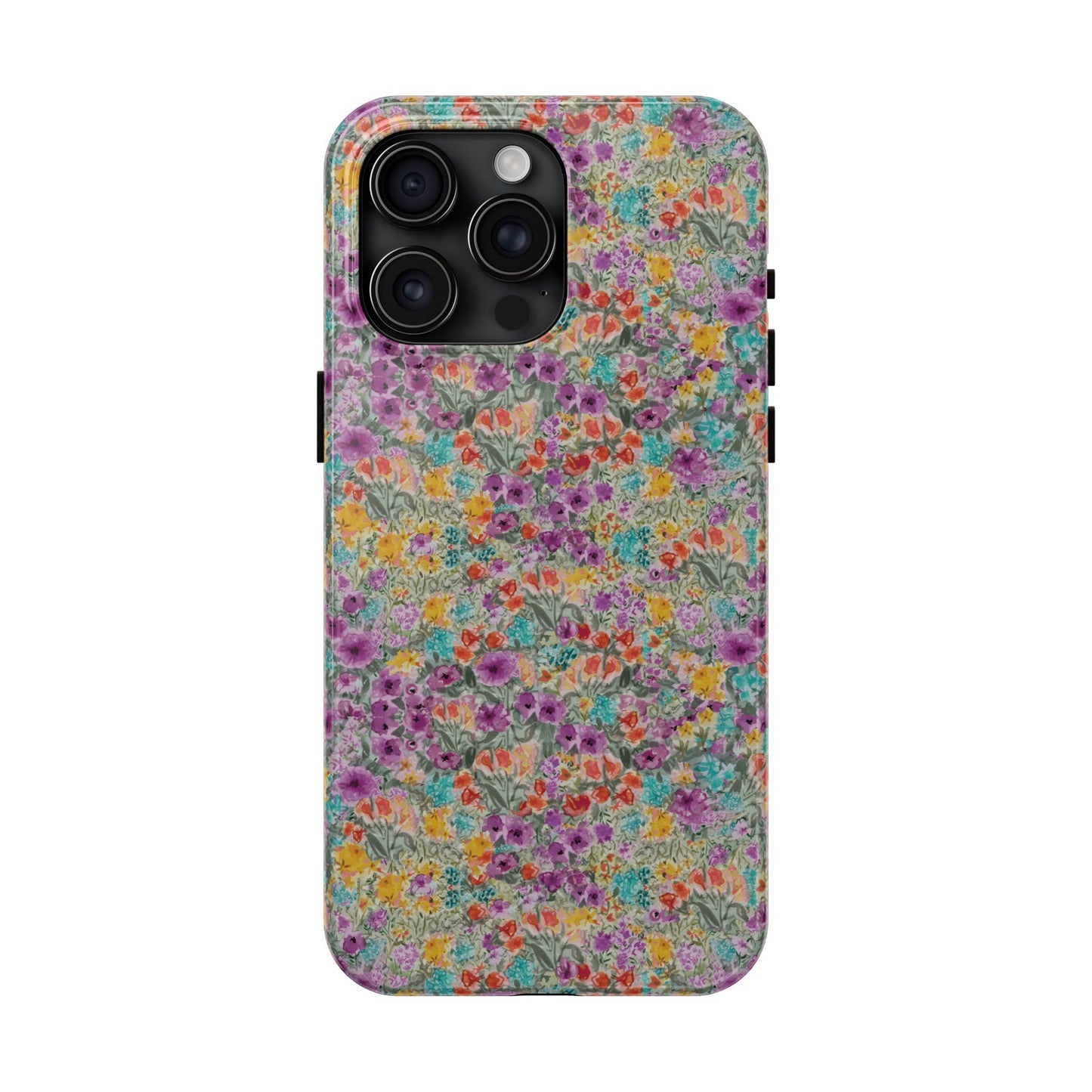 Wildflower Harmony  Watercolor Wildflower Phone Case – Colorful Floral Botanical Design Tough Phone Case