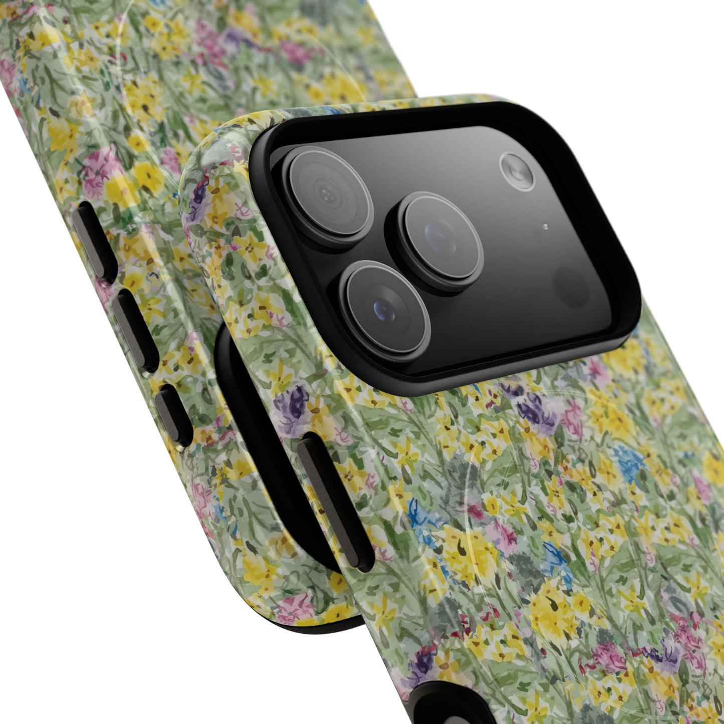 Wildflower Meadow Tough Magnetic Phone Case Watercolor Floral Botanical Case
