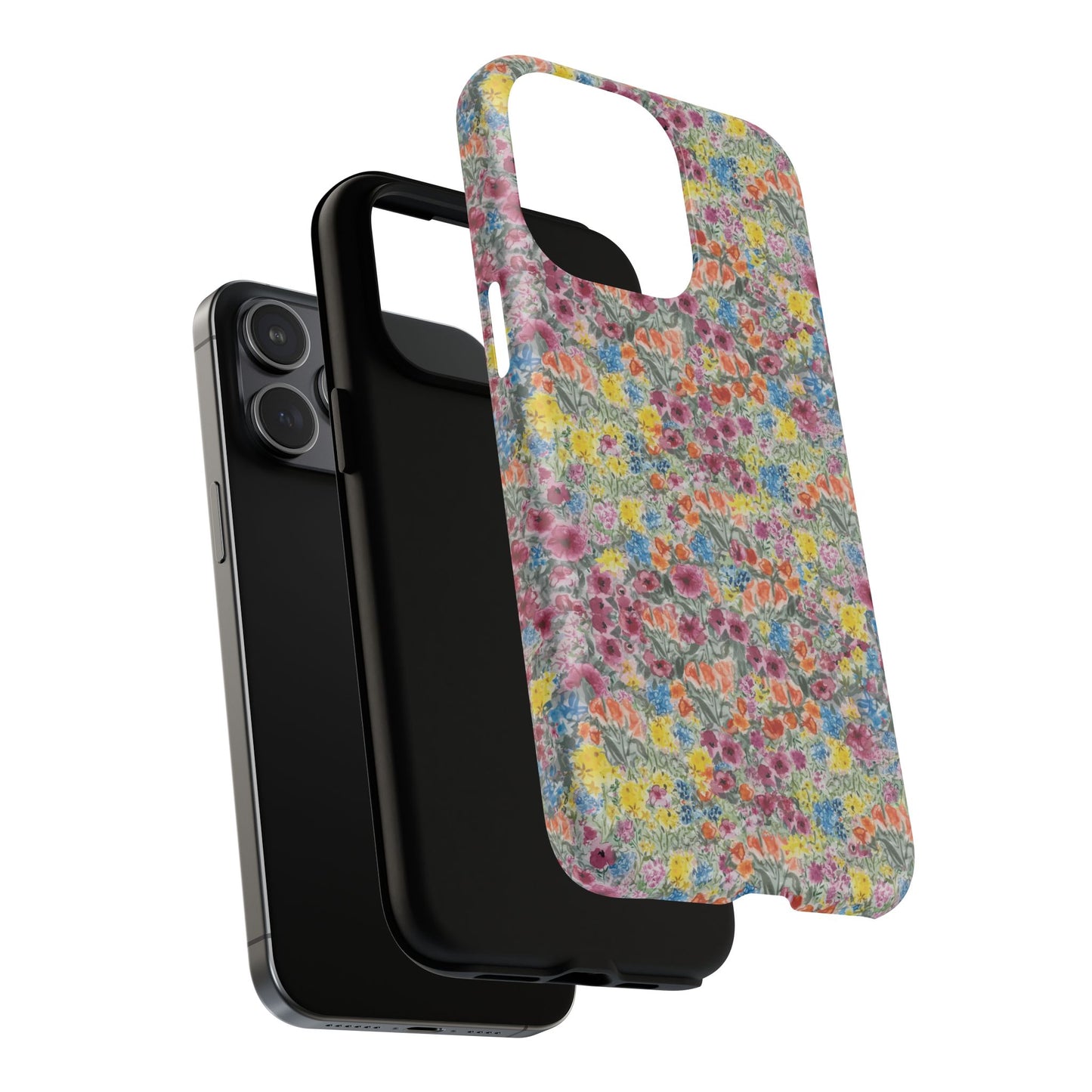 Meadow Blooms Floral Tough Phone Case — Colorful Wildflower Protective Cover