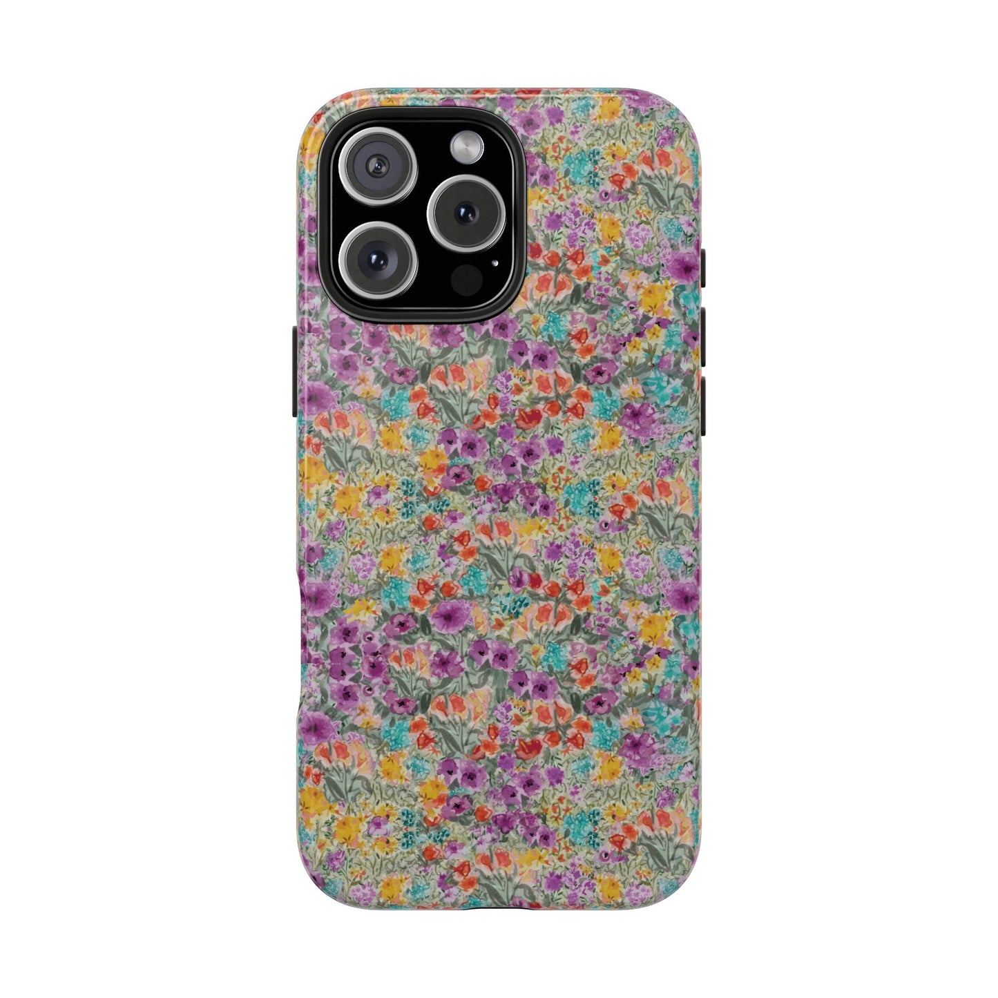 Wildflower Harmony  Watercolor Wildflower Phone Case – Colorful Floral Botanical Design Tough Phone Case