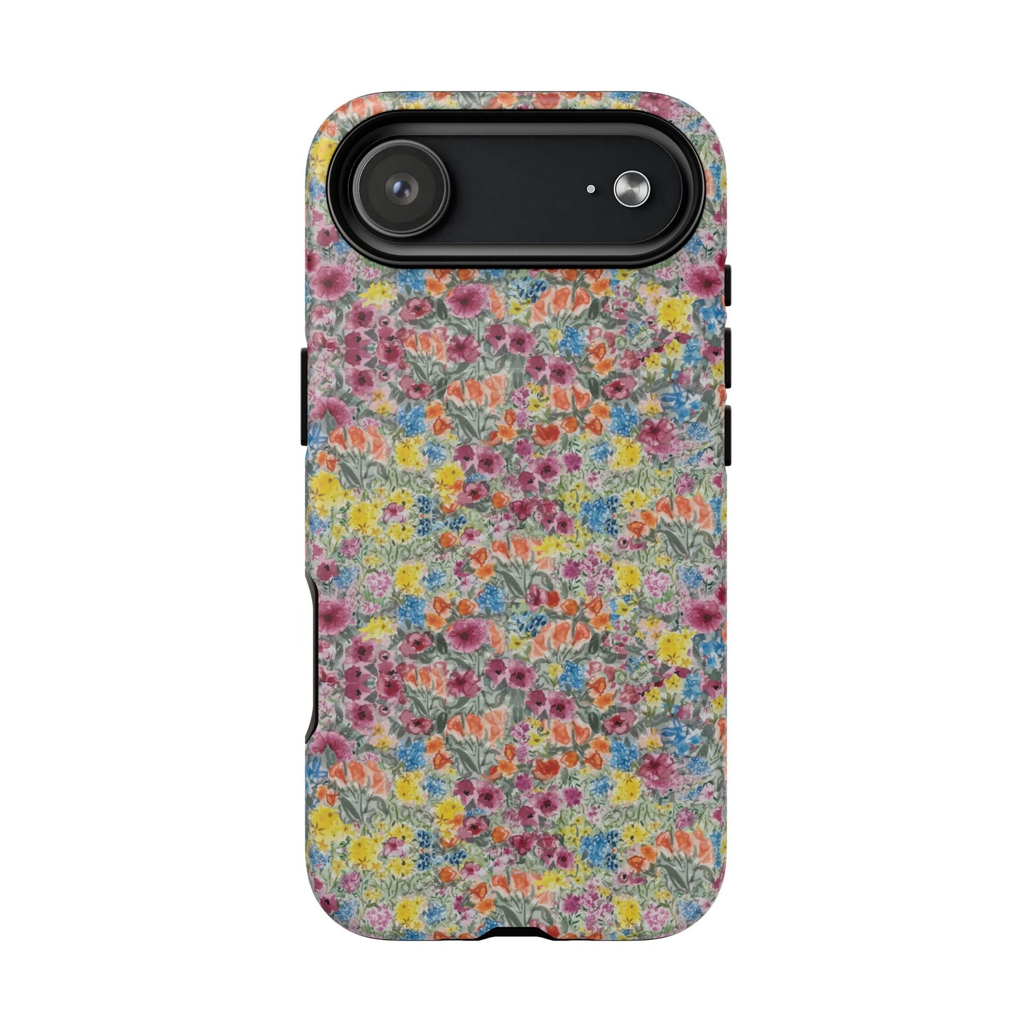 Meadow Blooms Floral Tough Phone Case — Colorful Wildflower Protective Cover
