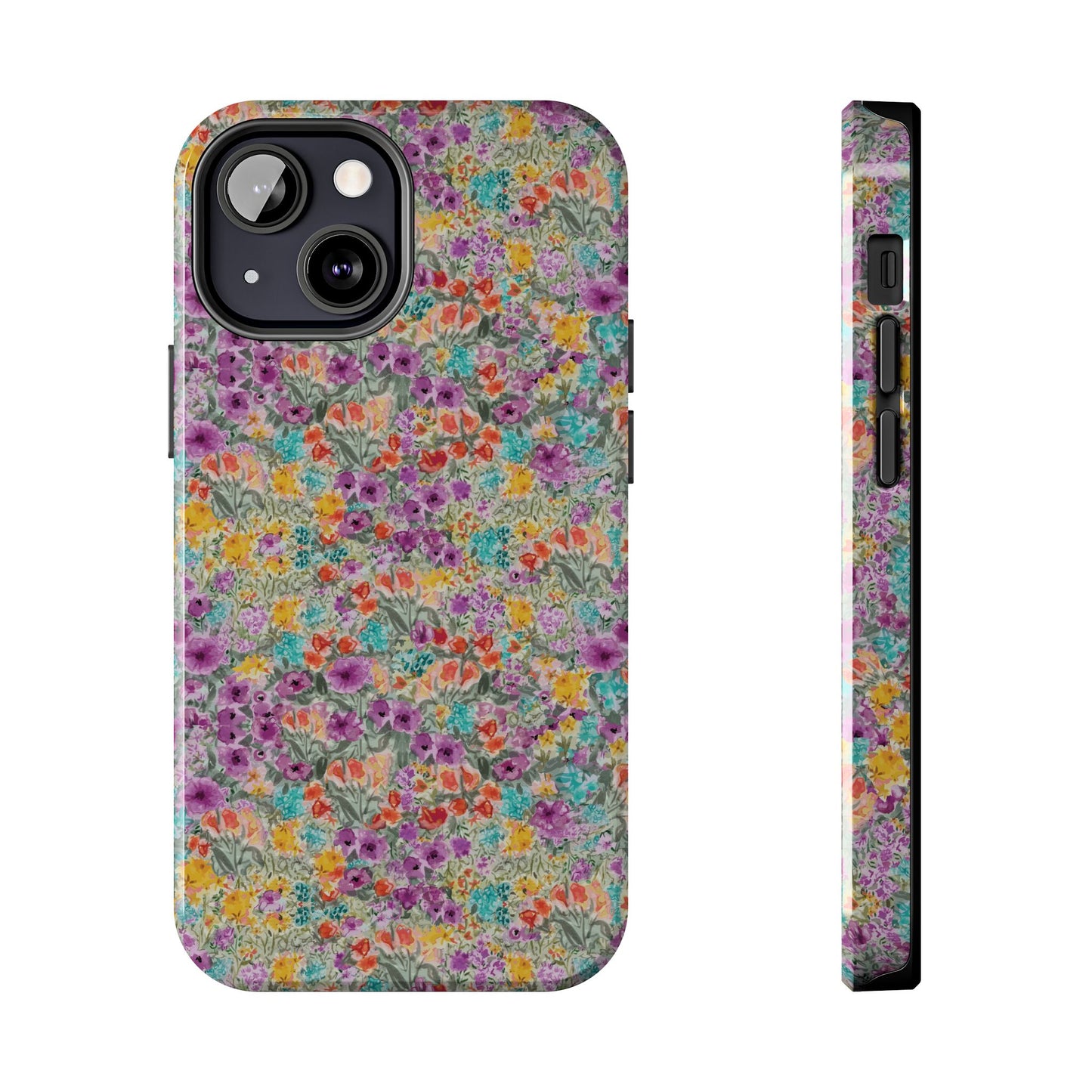Wildflower Harmony  Watercolor Wildflower Phone Case – Colorful Floral Botanical Design Tough Phone Case