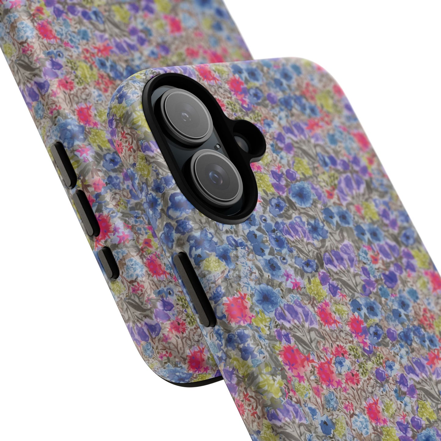 Blue Wildflower Meadow Blooms Watercolor Blue & Violet Floral Tough Magnetic Phone Cases