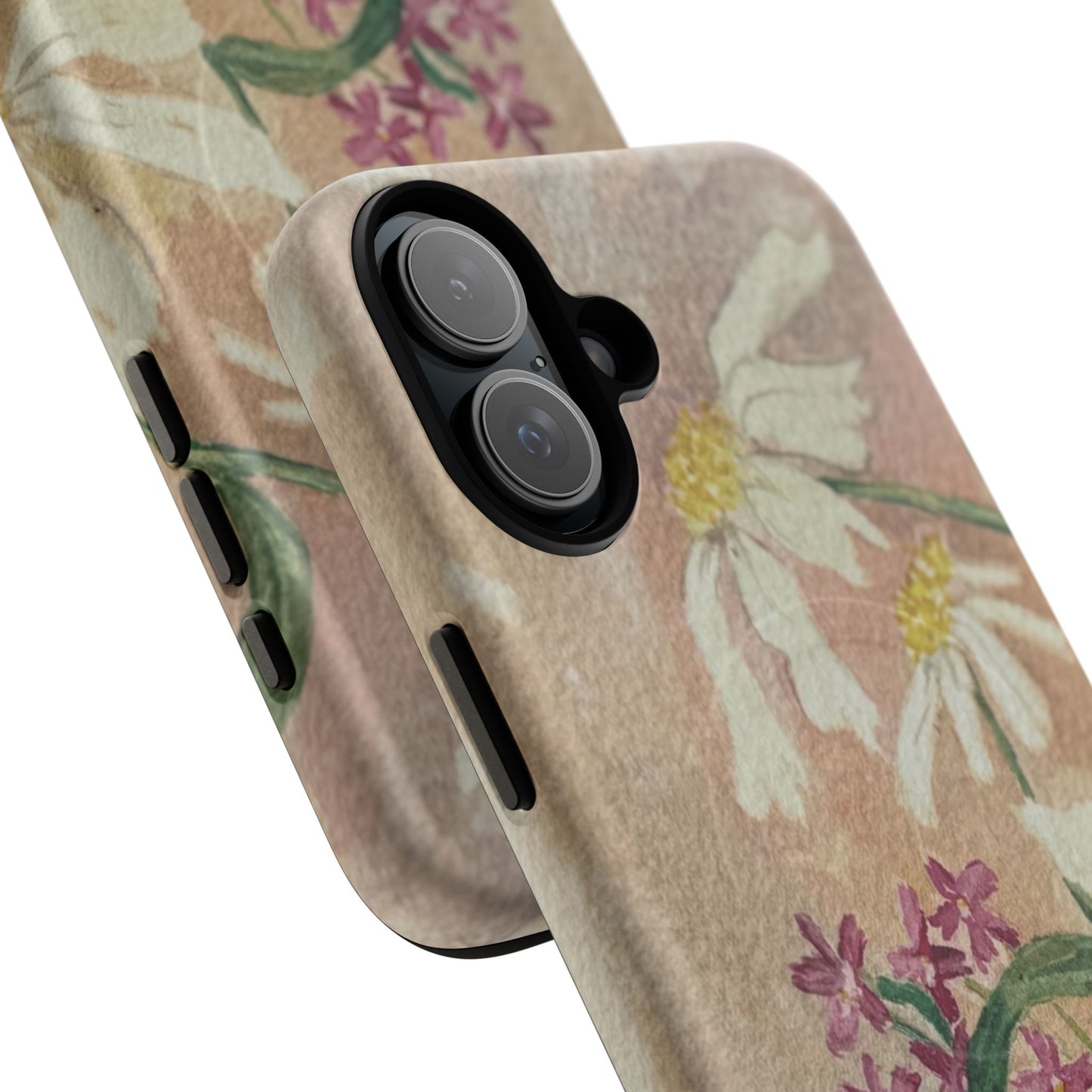 Floral Daisies Tough Magnetic Phone Case — Vintage Wildflower Design