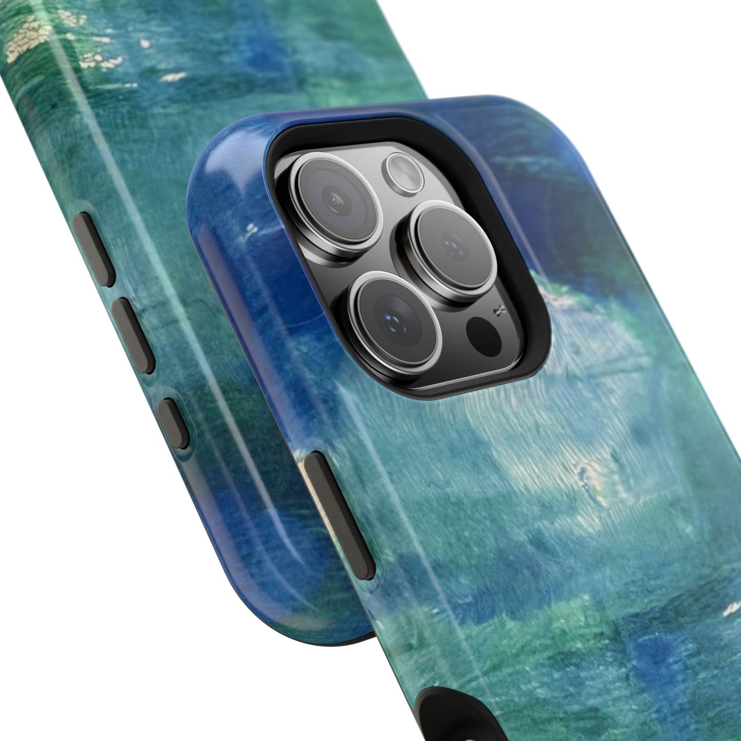 Where the Water Sleeps Magnetic Impact-Resistant Phone Case — Abstract Ocean Blue Art Blues Teal Green