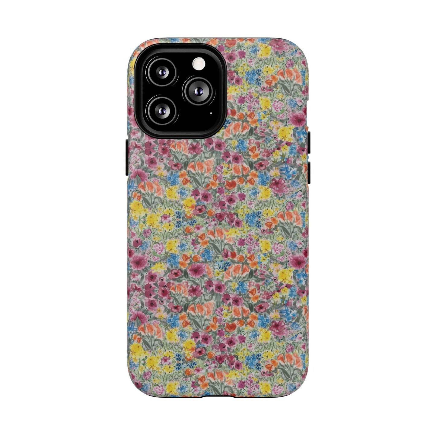 Meadow Blooms Floral Tough Phone Case — Colorful Wildflower Protective Cover