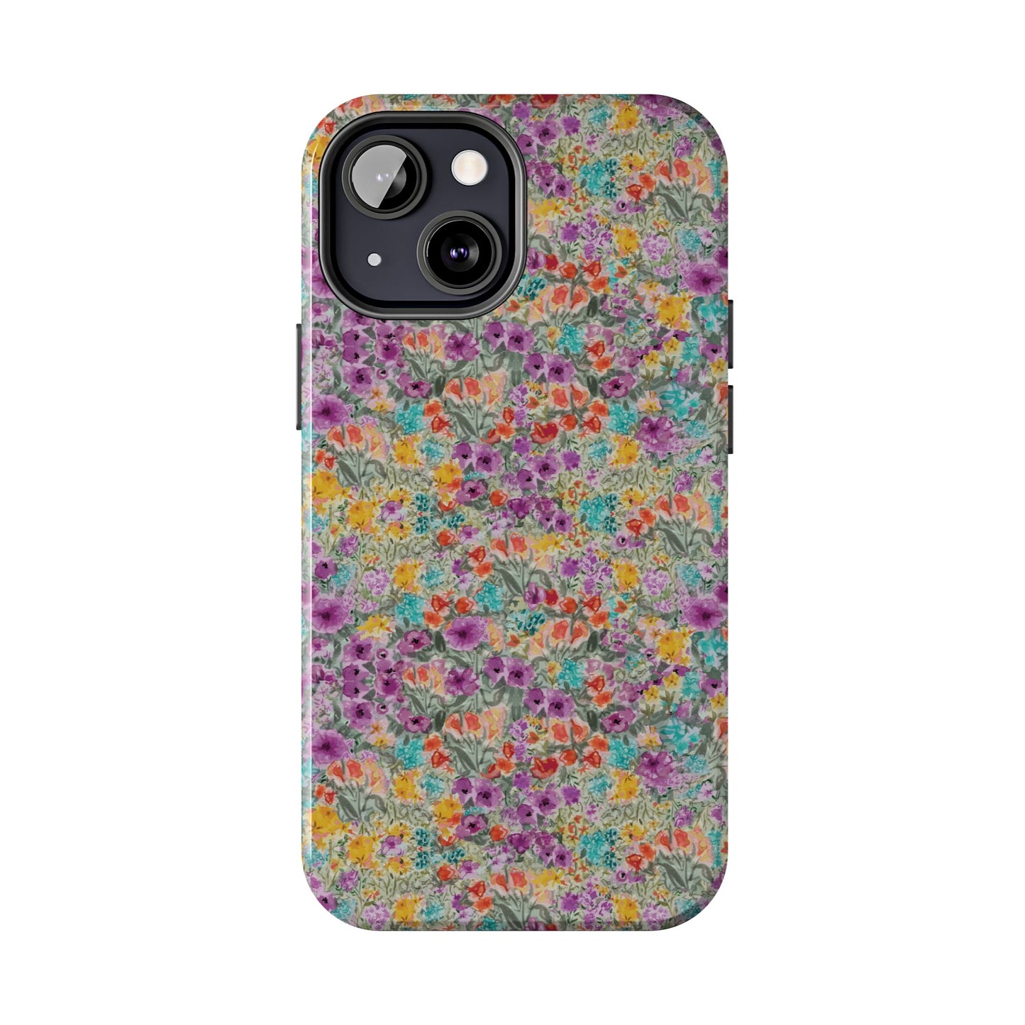 Wildflower Harmony  Watercolor Wildflower Phone Case – Colorful Floral Botanical Design Tough Phone Case