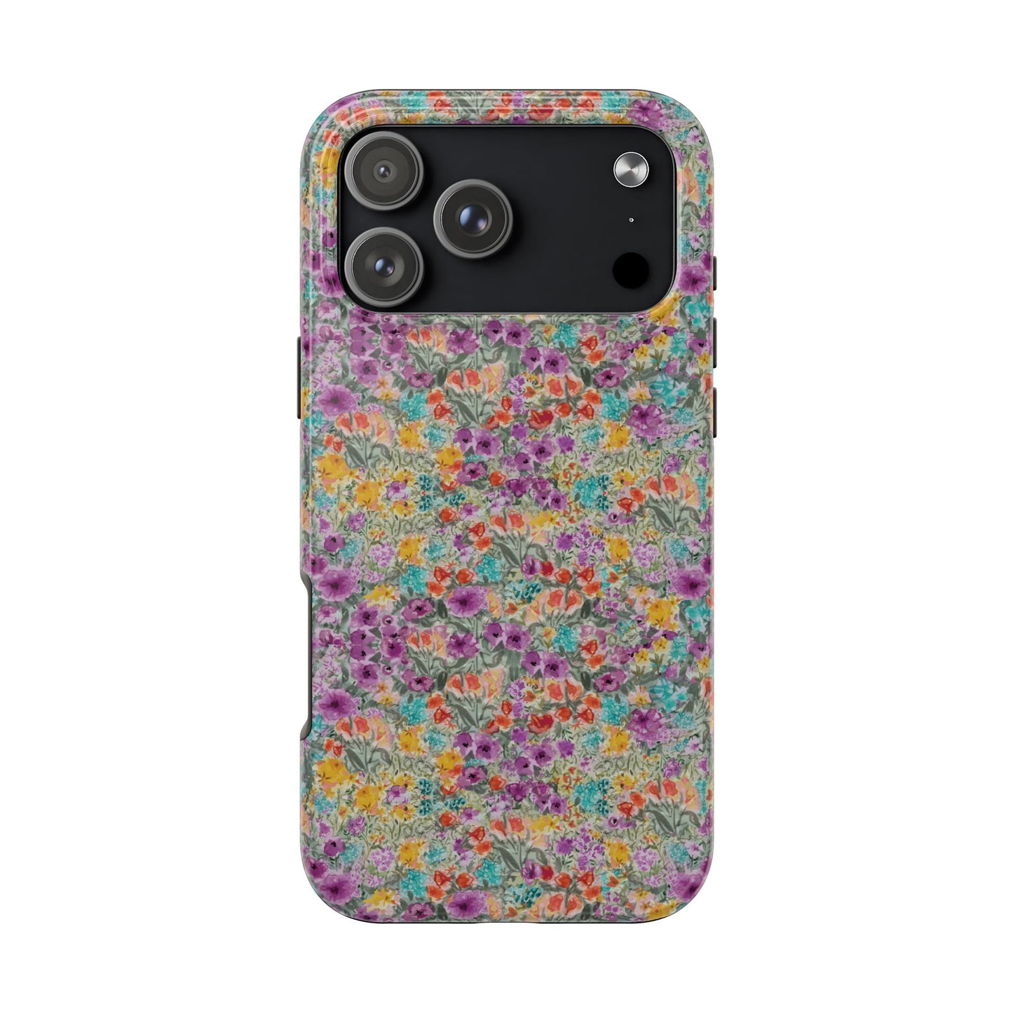 Wildflower Harmony  Watercolor Wildflower Phone Case – Colorful Floral Botanical Design Tough Phone Case