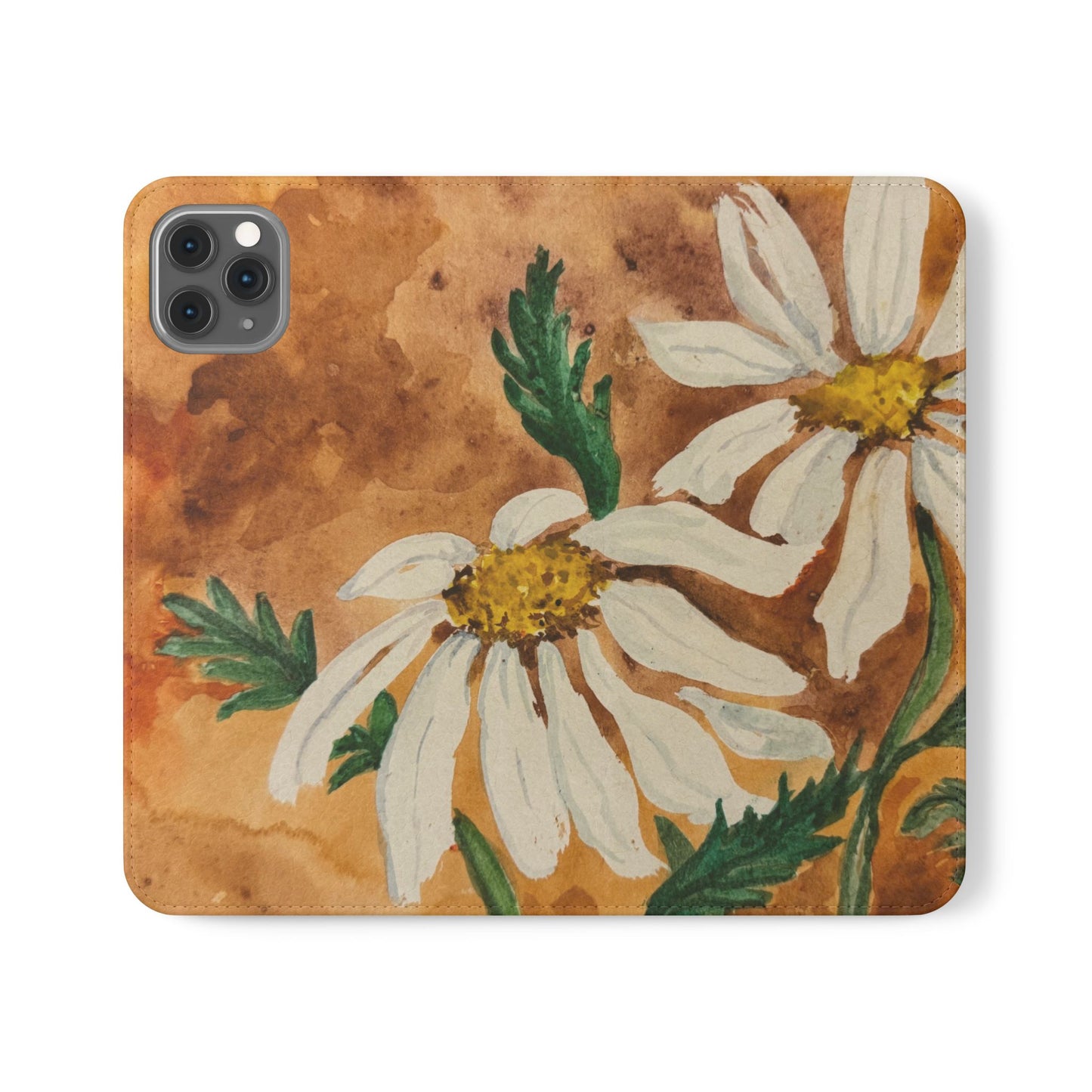 Golden Hour Daisies — Fold-Over Phone Case