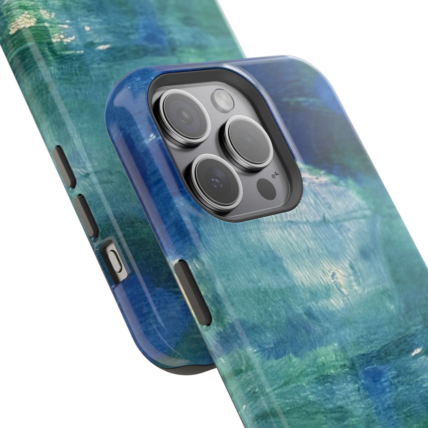 Where the Water Sleeps Magnetic Impact-Resistant Phone Case — Abstract Ocean Blue Art Blues Teal Green