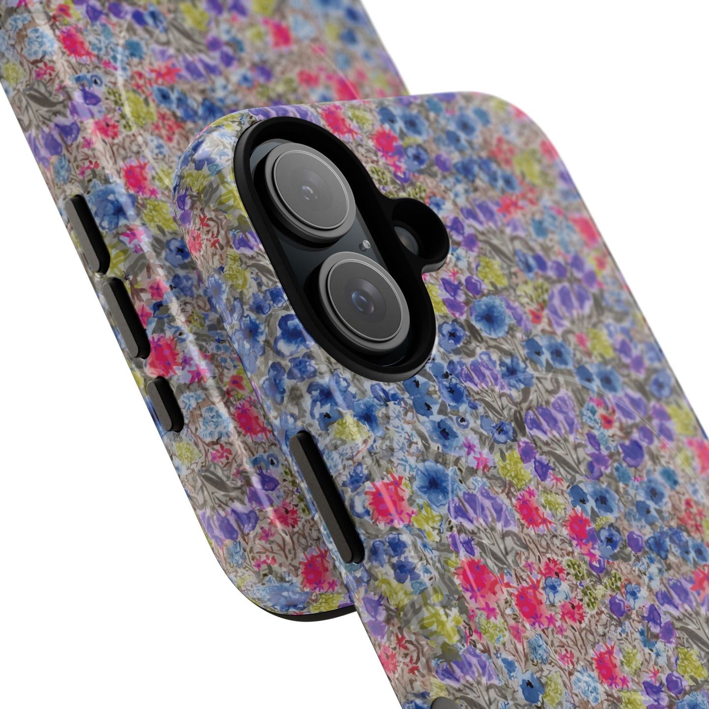 Blue Wildflower Meadow Blooms Watercolor Blue & Violet Floral Tough Magnetic Phone Cases