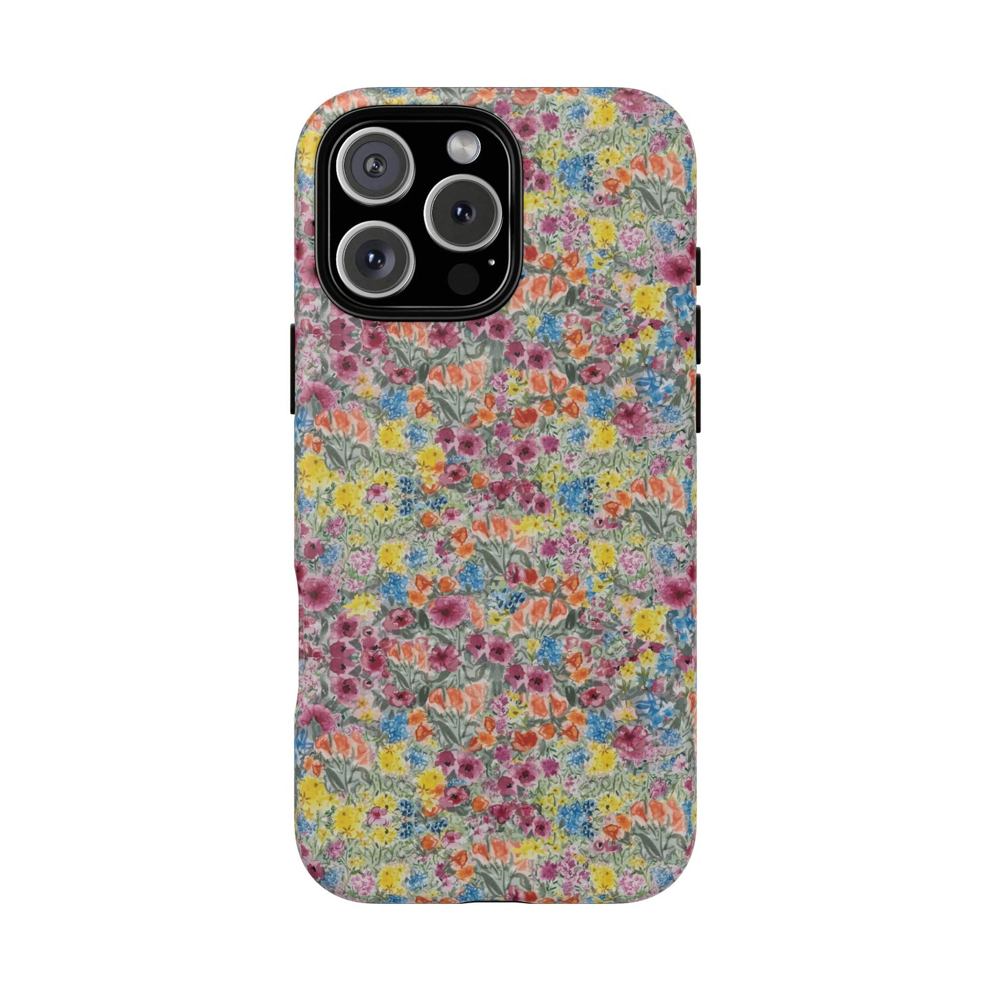 Meadow Blooms Floral Tough Phone Case — Colorful Wildflower Protective Cover