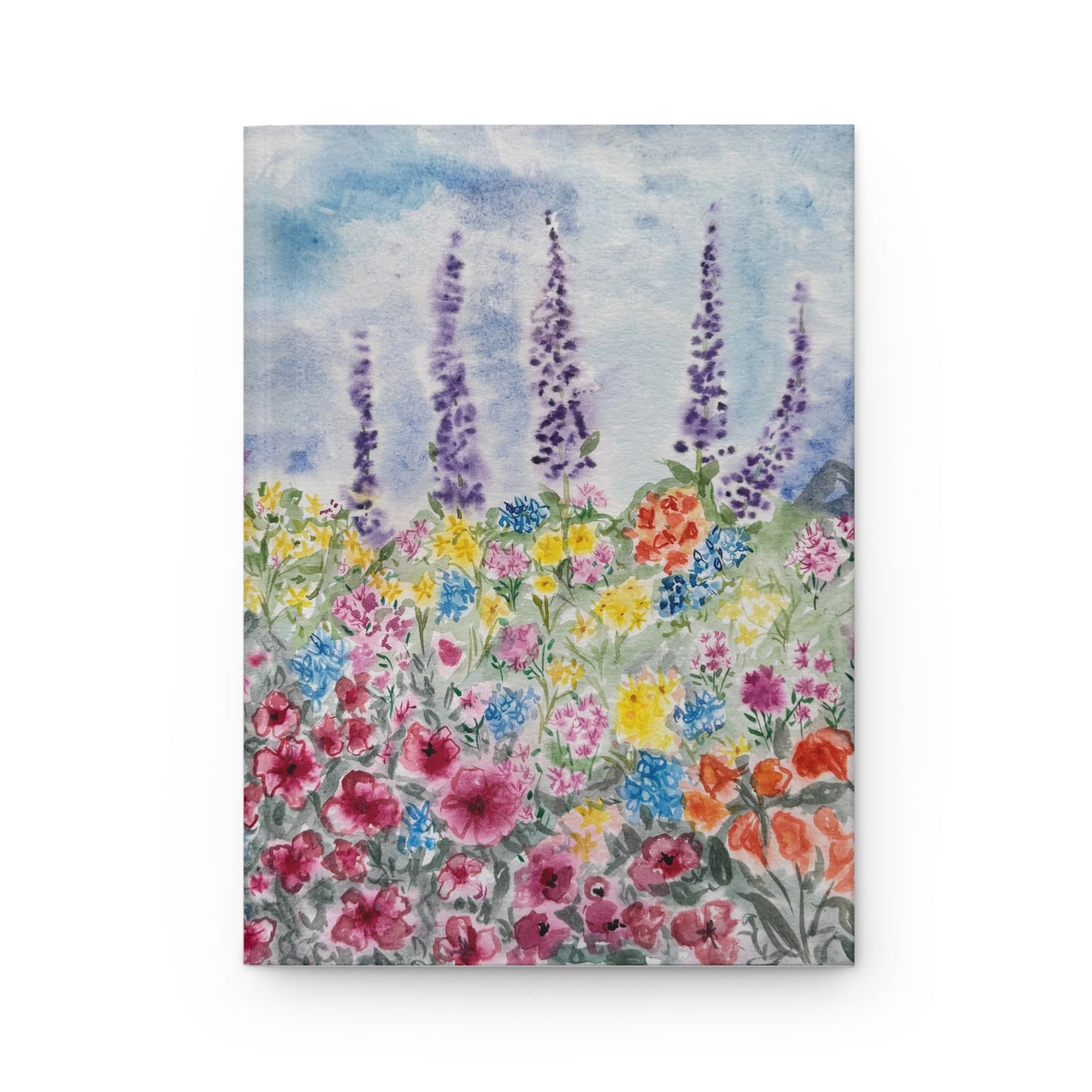 Wildflower Watercolor Hardcover Journal | Floral Notebook, Matte Cover Floral Fields by Kathryn Young