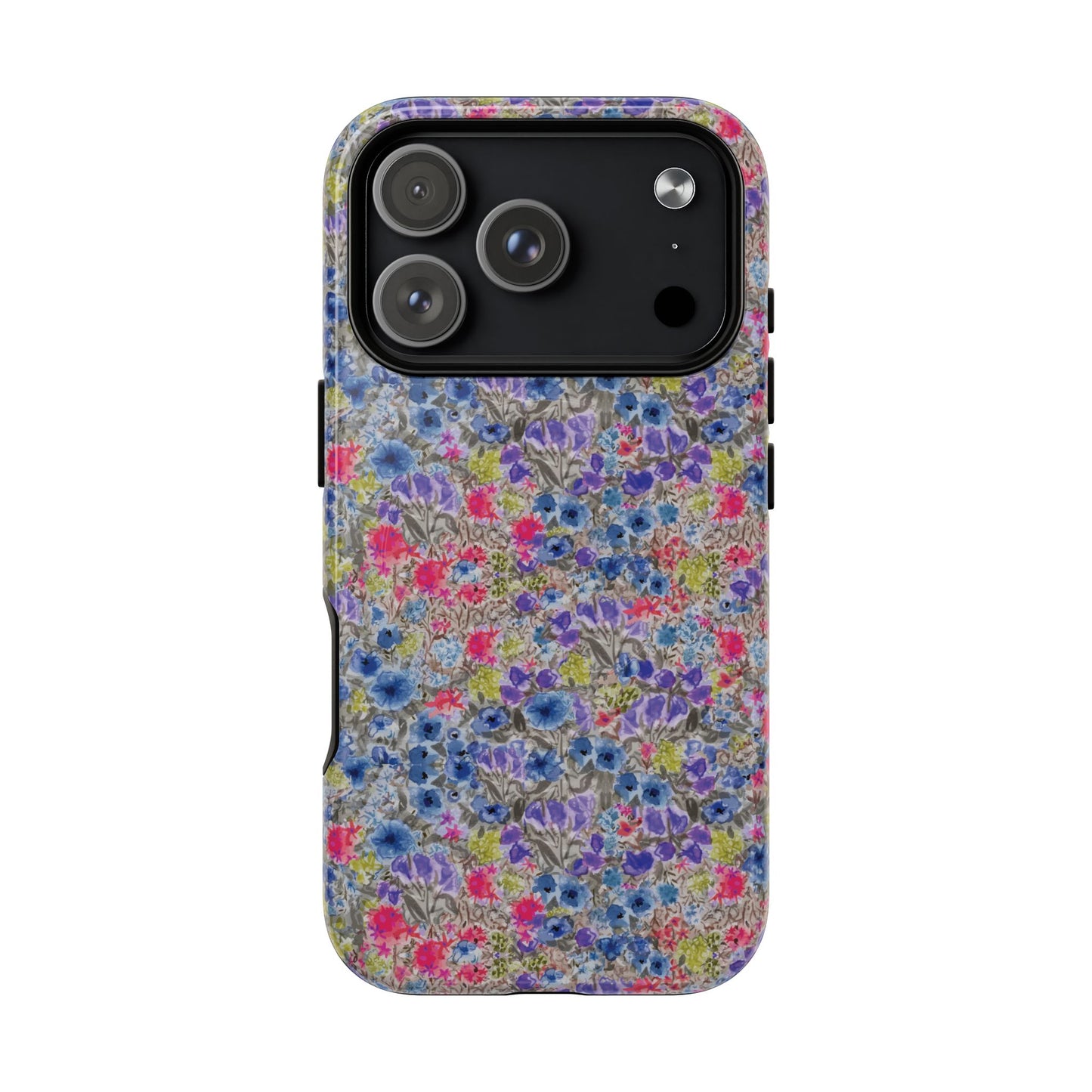 Blue Wildflower Meadow Blooms Watercolor Blue & Violet Floral Tough Magnetic Phone Cases