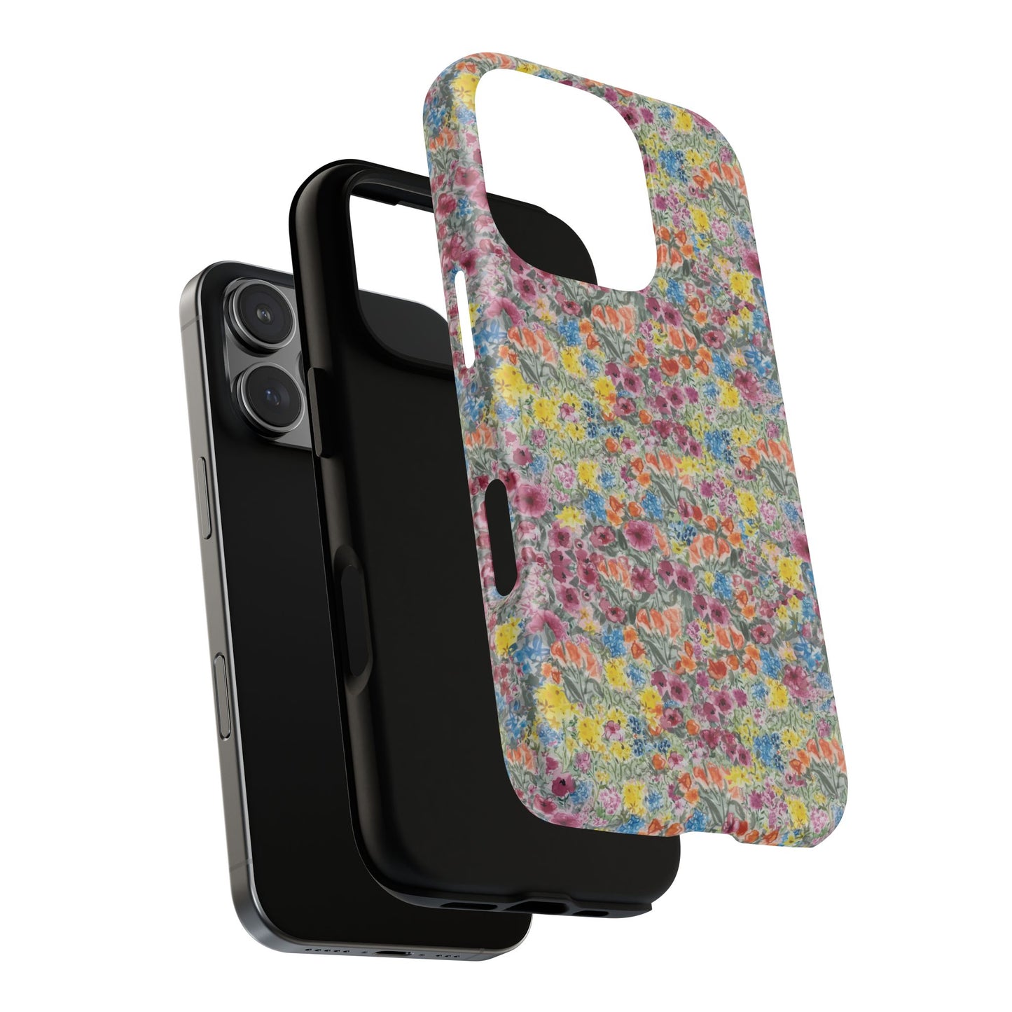 Meadow Blooms Floral Tough Phone Case — Colorful Wildflower Protective Cover