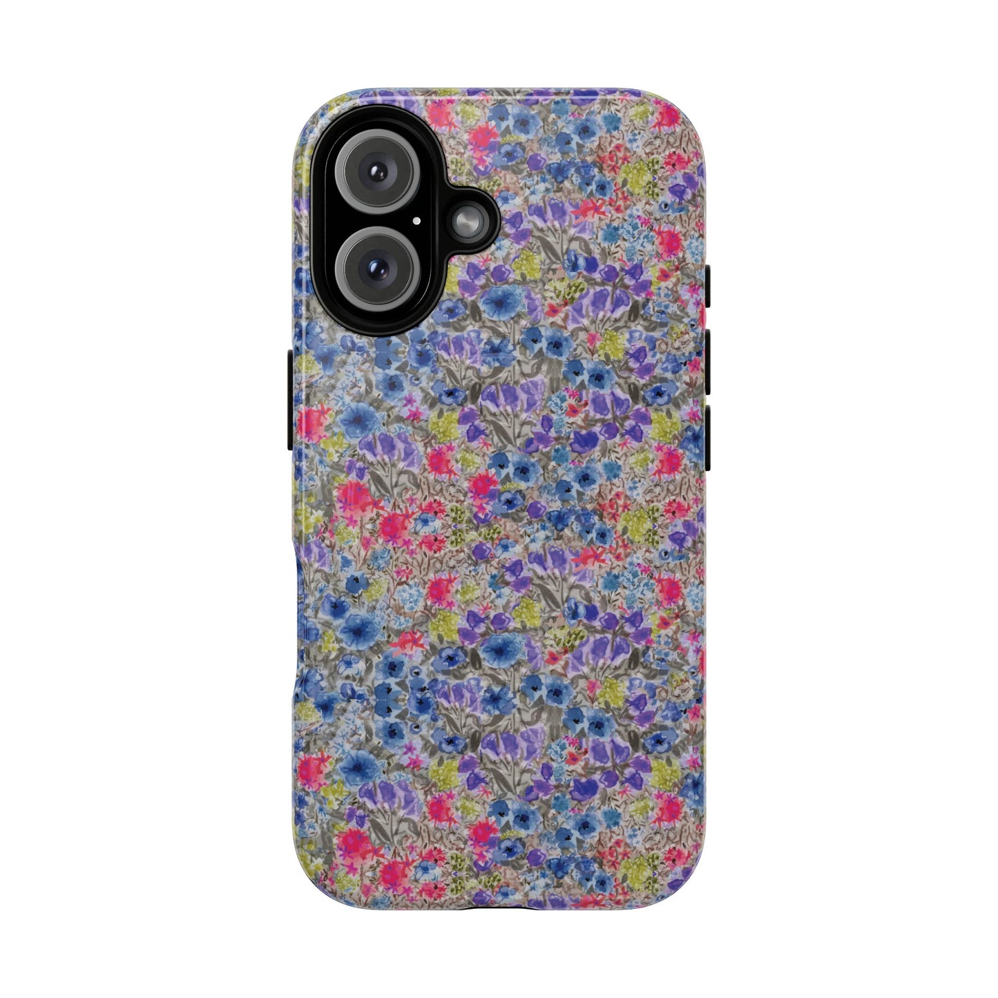 Blue Wildflower Meadow Blooms Watercolor Blue & Violet Floral Tough Magnetic Phone Cases