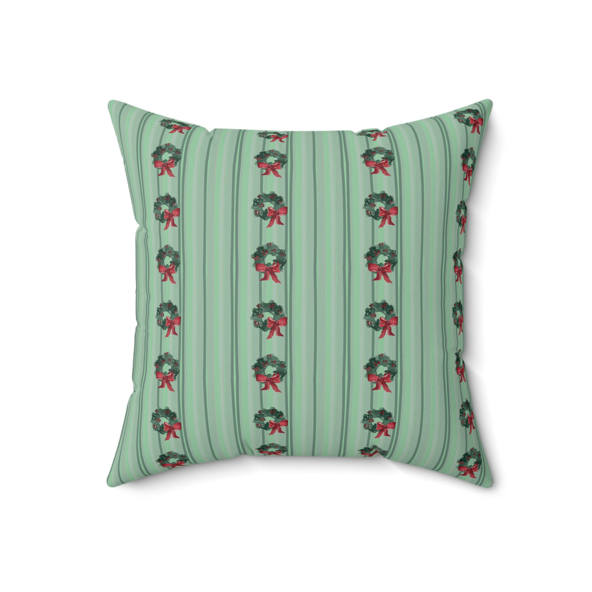 Festive Holiday Faux Suede Throw Pillow — front view (view 3)