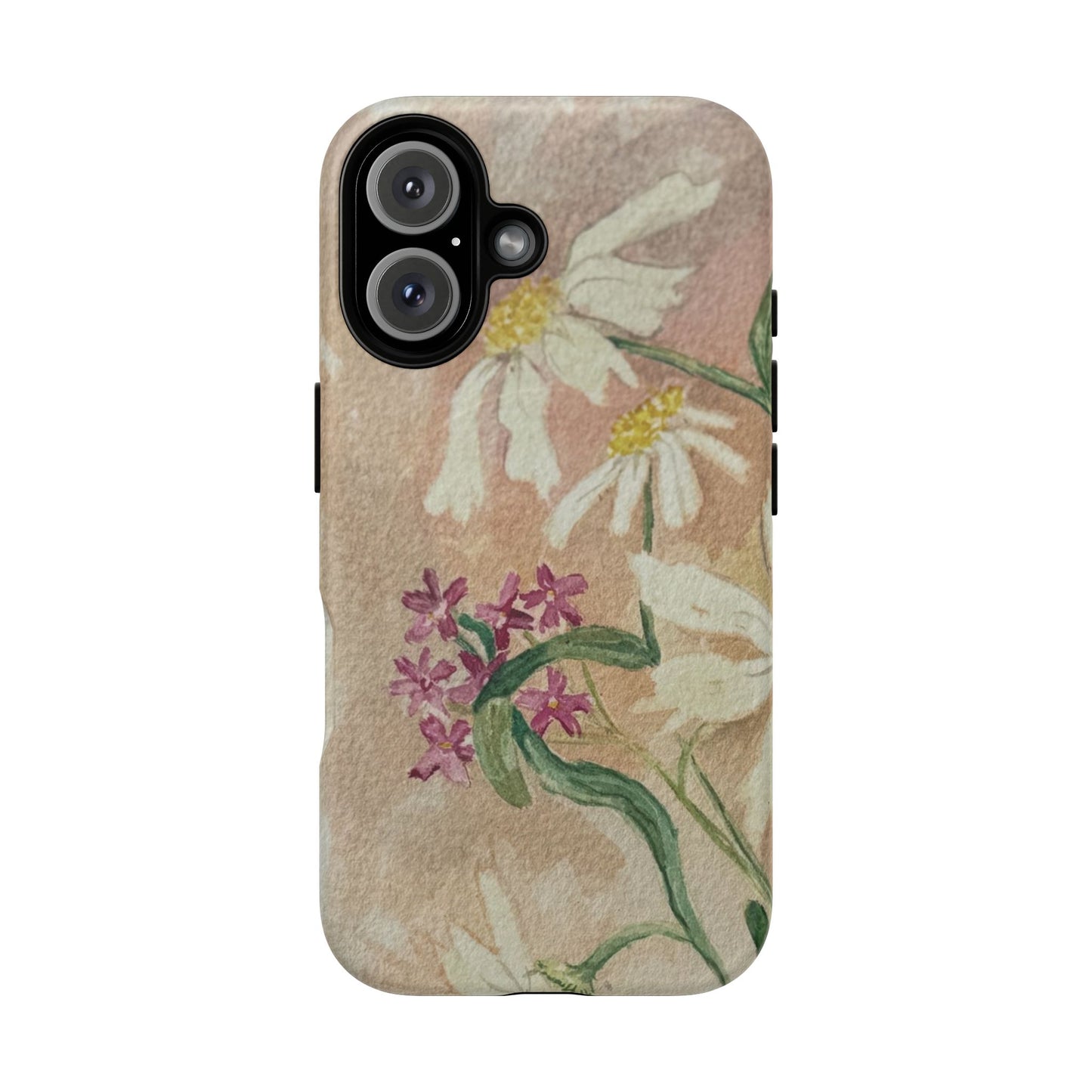 Floral Daisies Tough Magnetic Phone Case — Vintage Wildflower Design