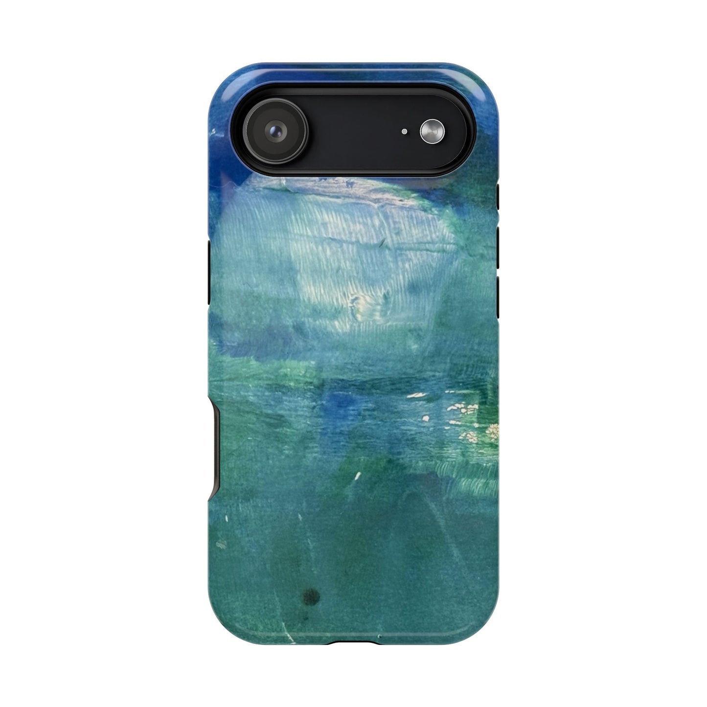 Where the Water Sleeps Magnetic Impact-Resistant Phone Case — Abstract Ocean Blue Art Blues Teal Green