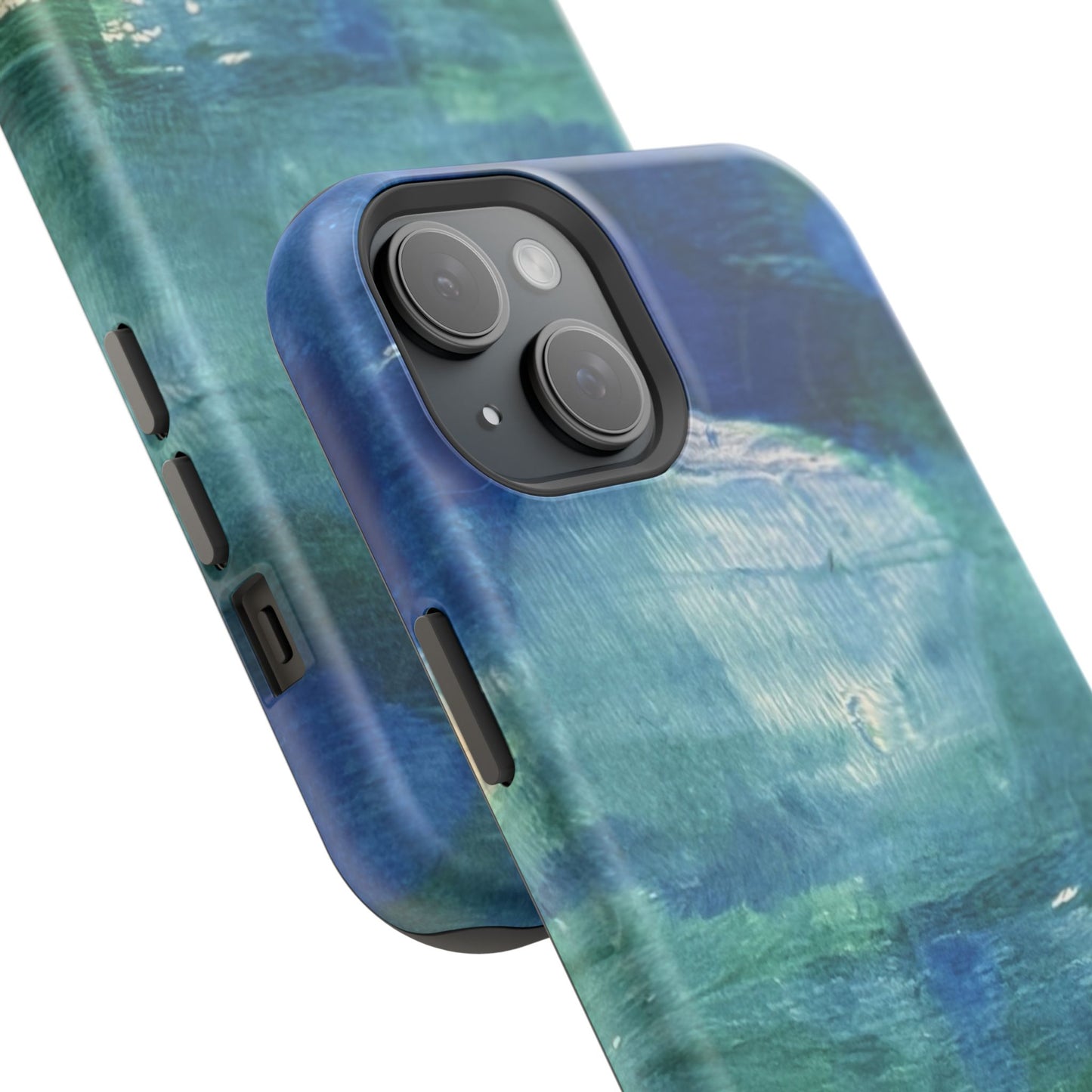 Where the Water Sleeps Magnetic Impact-Resistant Phone Case — Abstract Ocean Blue Art Blues Teal Green