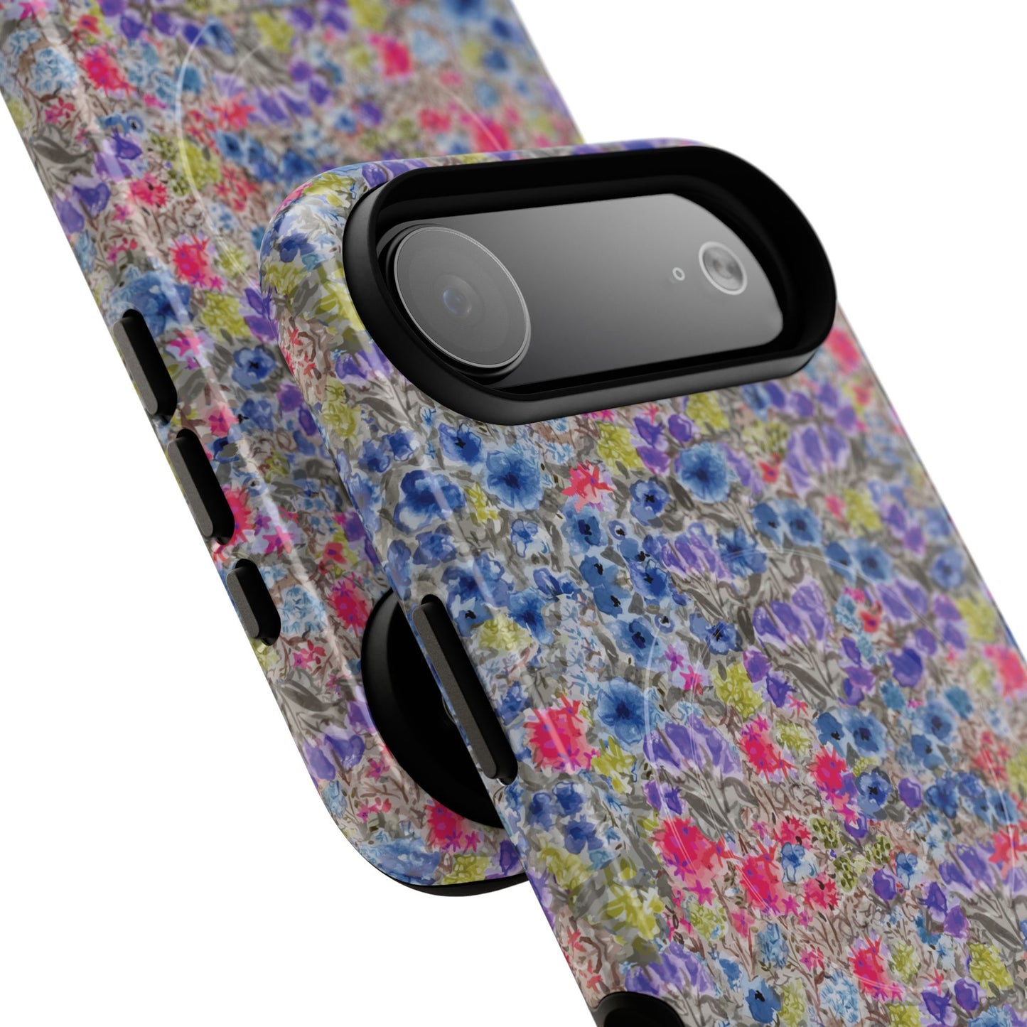 Blue Wildflower Meadow Blooms Watercolor Blue & Violet Floral Tough Magnetic Phone Cases