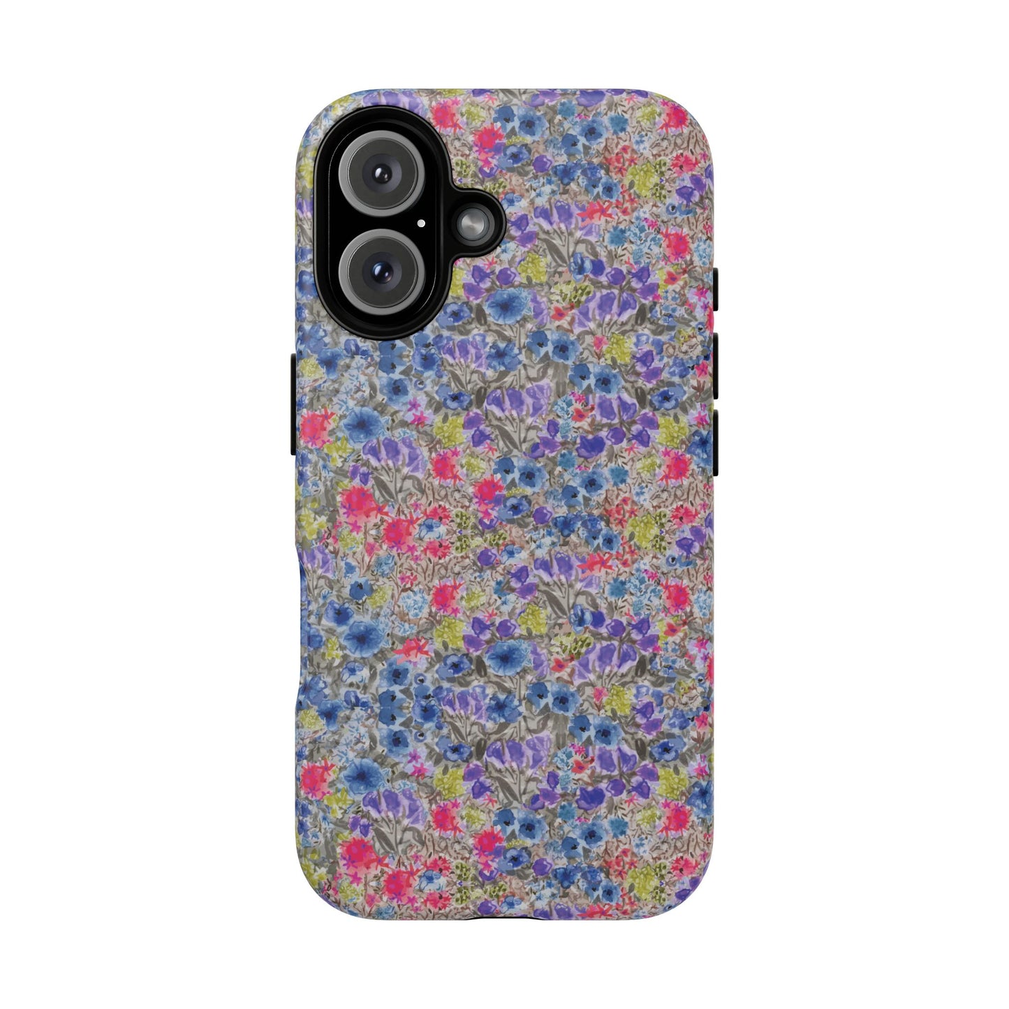 Blue Wildflower Meadow Blooms Watercolor Blue & Violet Floral Tough Magnetic Phone Cases