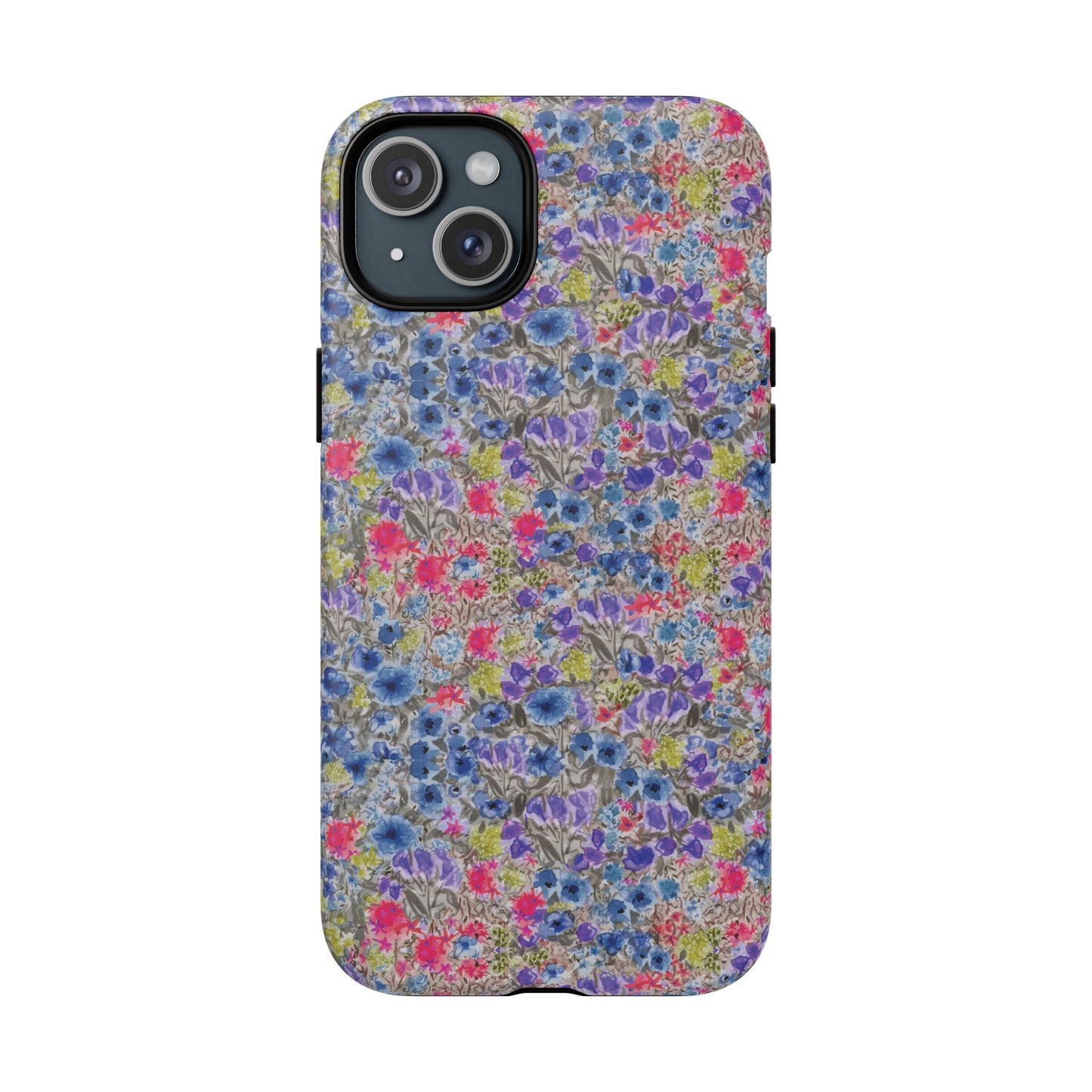 Blue Wildflower Meadow Blooms Watercolor Blue & Violet Floral Tough Magnetic Phone Cases