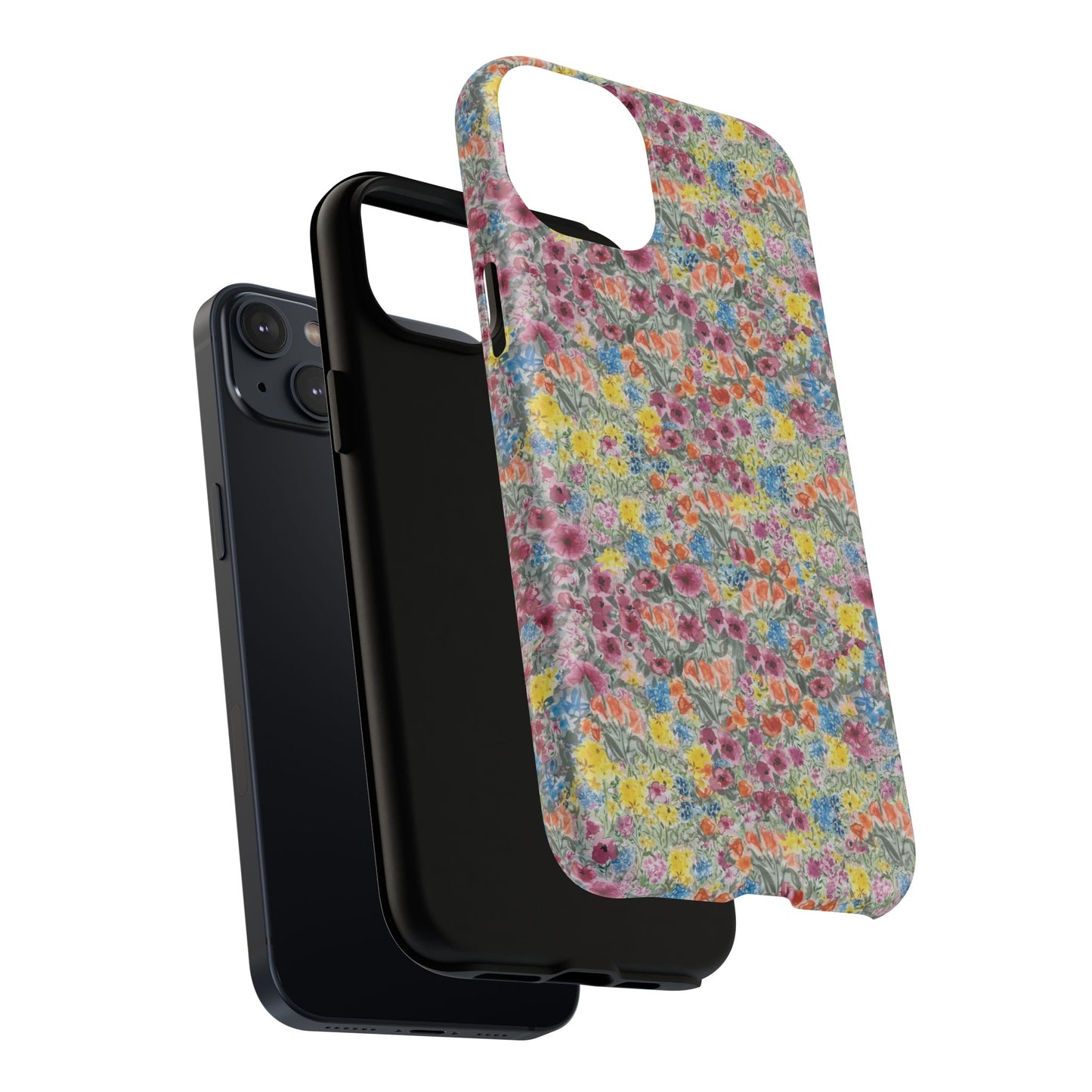 Meadow Blooms Floral Tough Phone Case — Colorful Wildflower Protective Cover