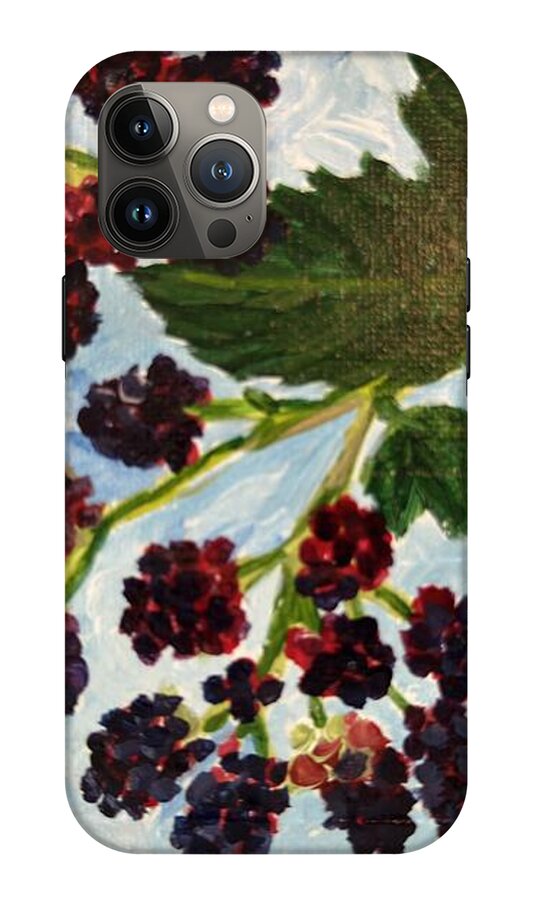 Blackberries Against a Summer Sky Purple Botanical Phone Case — iPhone 13 Pro Max Tough Case