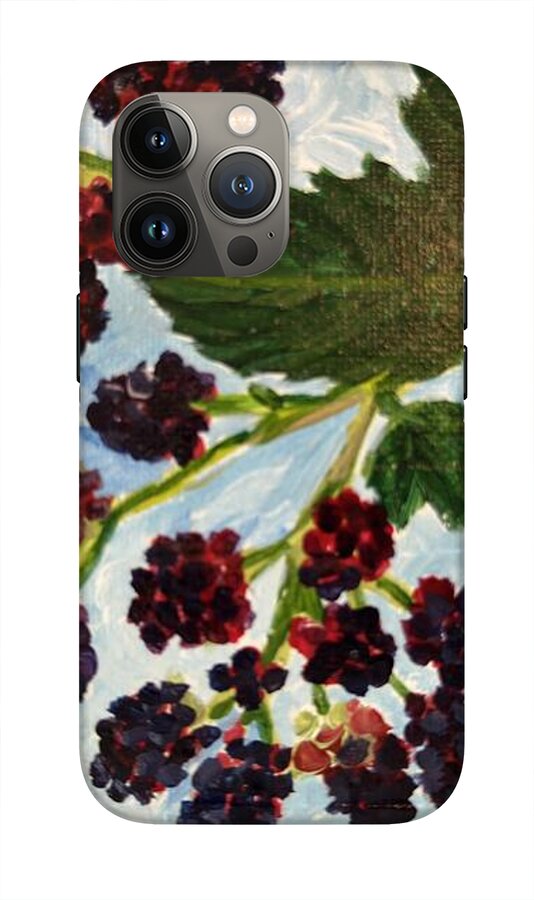 Blackberries Against a Summer Sky Purple Botanical Phone Case — iPhone 13 Pro Tough Case