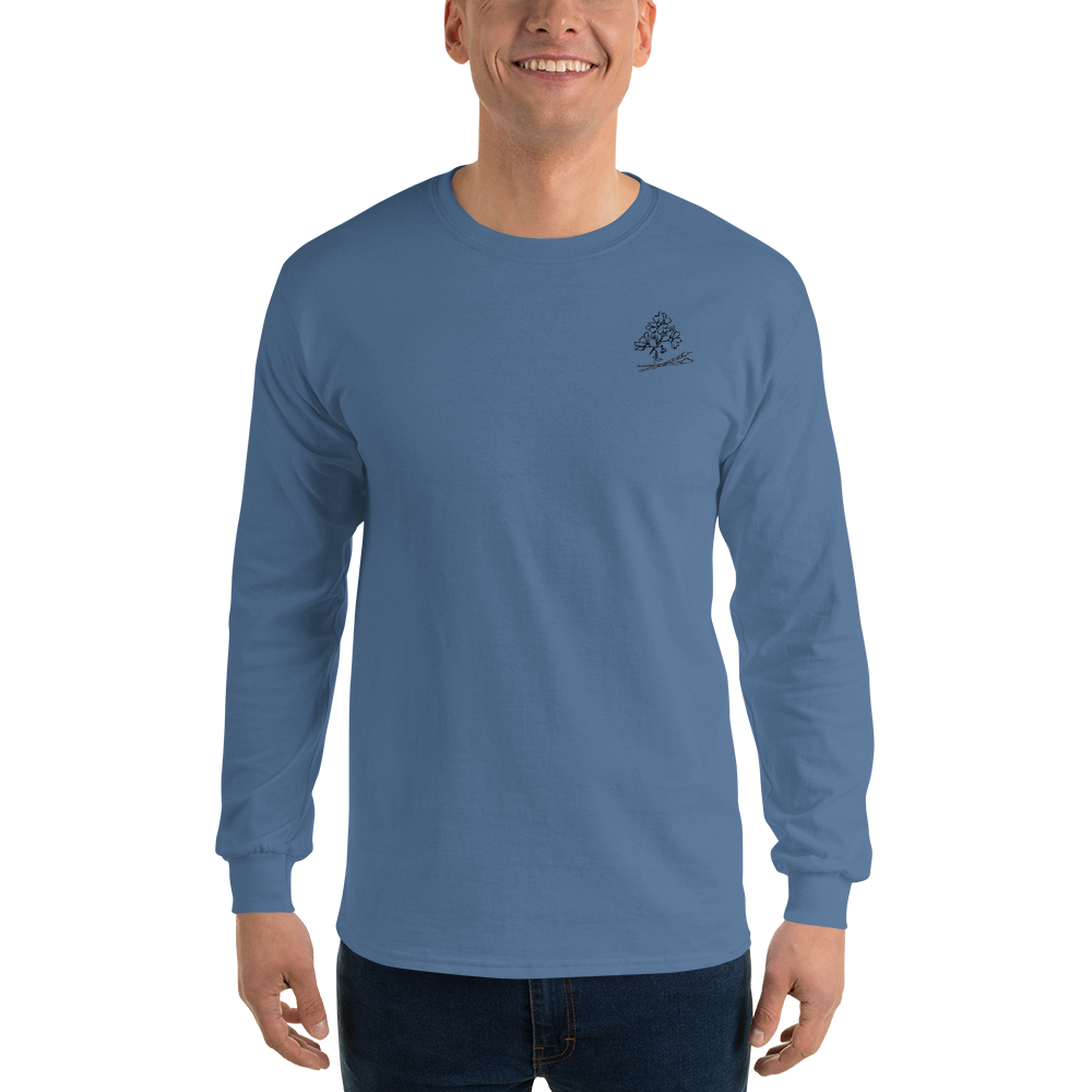 Good For The Soul Art Long Sleeve T-Shirt — Indigo Blue, 3XL