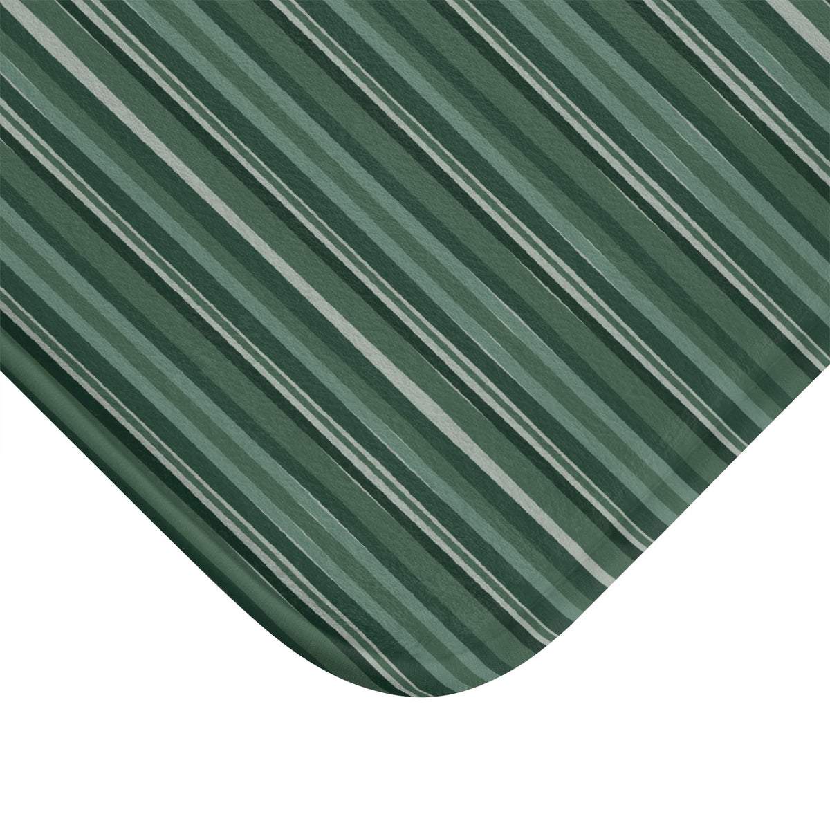 Striped Memory Foam Bath Mat: Soft Microfiber, Anti-Slip