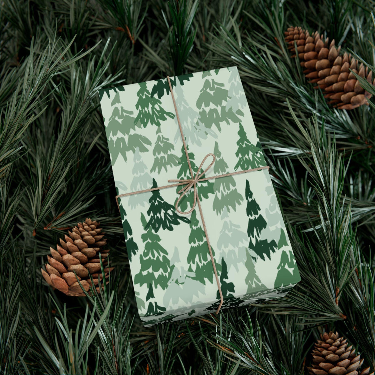 Gift Wrap Papers, Evergreen Pine Holiday Christmas Gift Packaging Sheets - Wrapping Paper Supplies