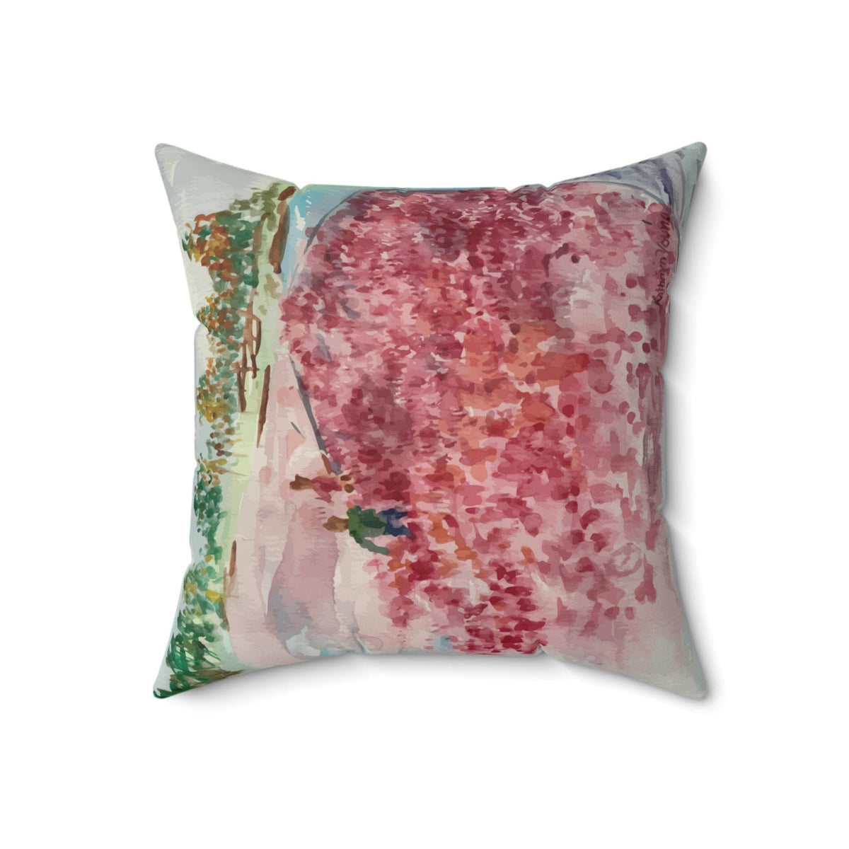 Cranberry Harvest Faux Suede Pillow Double-Sided Art Print Fall Housewarming Gift