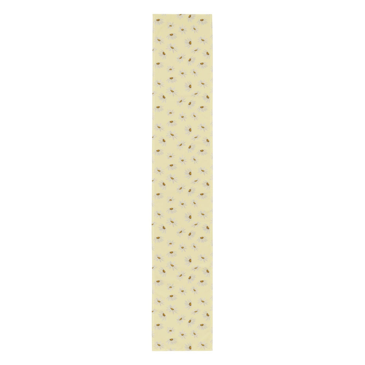 Sunny Daisy Table Runner Coffee Bar– Soft Yellow Floral Linen Decor