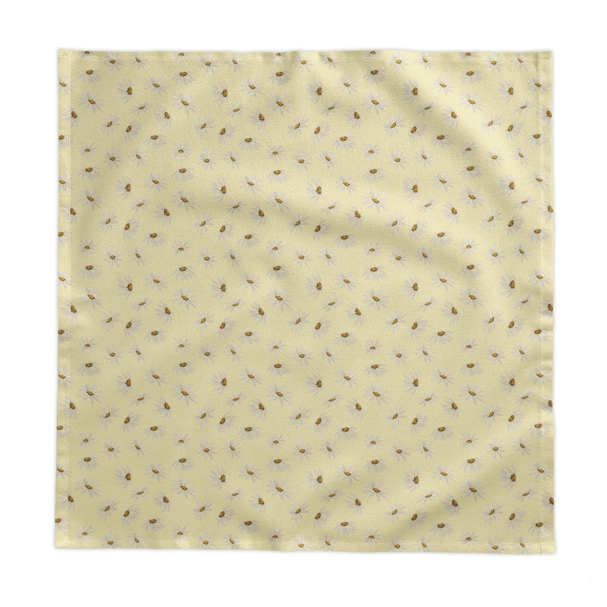 Sunny Daisy Cotton Tablecloth – Soft Yellow Floral