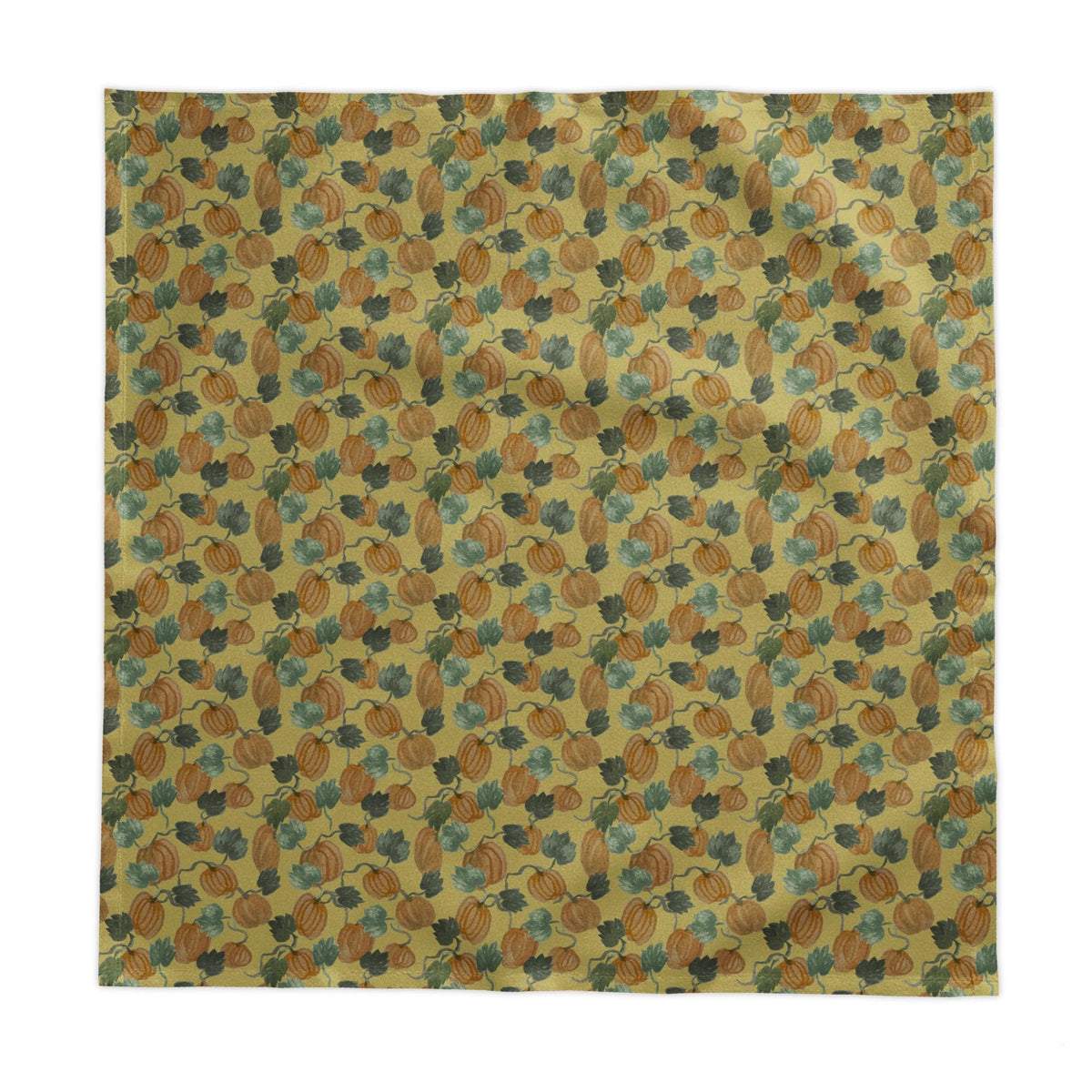 Pumpkin Patch Cotton Tablecloth  Mustard Fall Thanksgiving