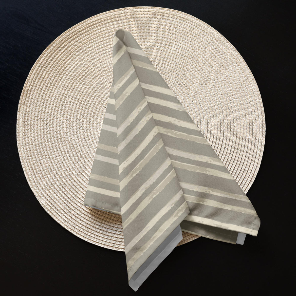 Stone Meadow Watercolor Stripe Cloth napkin set