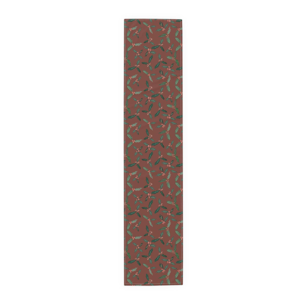 Christmas Holly Berry Table Runner, Cranberry Red Holiday Table Decor, Evergreen Botanical Dining Table , Rustic Christmas
