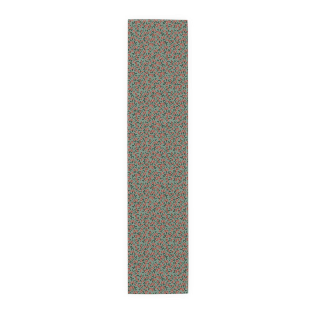 Cranberry Vine Table Runner | Sage Green Holiday Dining Decor | New England Berry Pattern | Festive Table Decor Gift