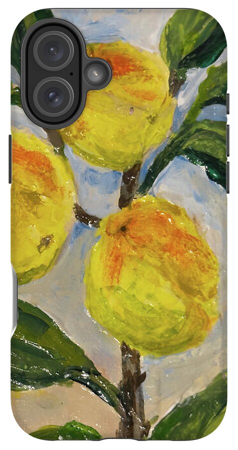 Soft Light in the Orchard Peach Branch iPhone Case — iPhone 16 Plus Tough Case