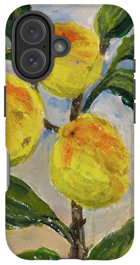 Soft Light in the Orchard Peach Branch iPhone Case — iPhone 16 Tough Case