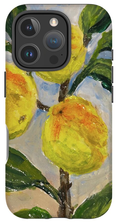 Soft Light in the Orchard Peach Branch iPhone Case — iPhone 16 Pro Tough Case