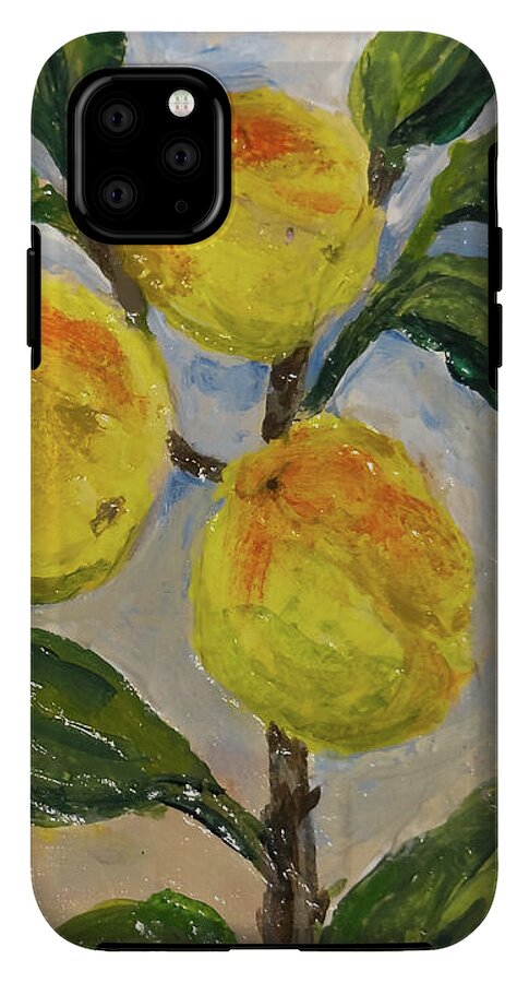 Soft Light in the Orchard Peach Branch iPhone Case — iPhone 11 Pro Max Tough Case