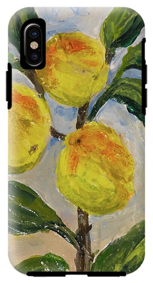 Soft Light in the Orchard Peach Branch iPhone Case — iPhone XS Tough Case